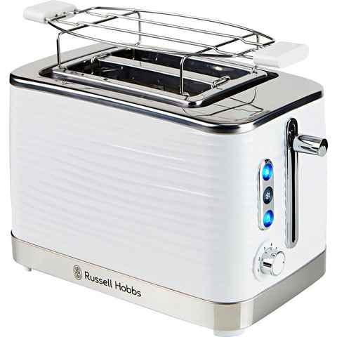 RUSSELL HOBBS Toaster Inspire 24370-56, 2 kurze Schlitze, 1050 W, 2 extra breite Toastschlitze, Brötchenaufsatz & Krümelschublade