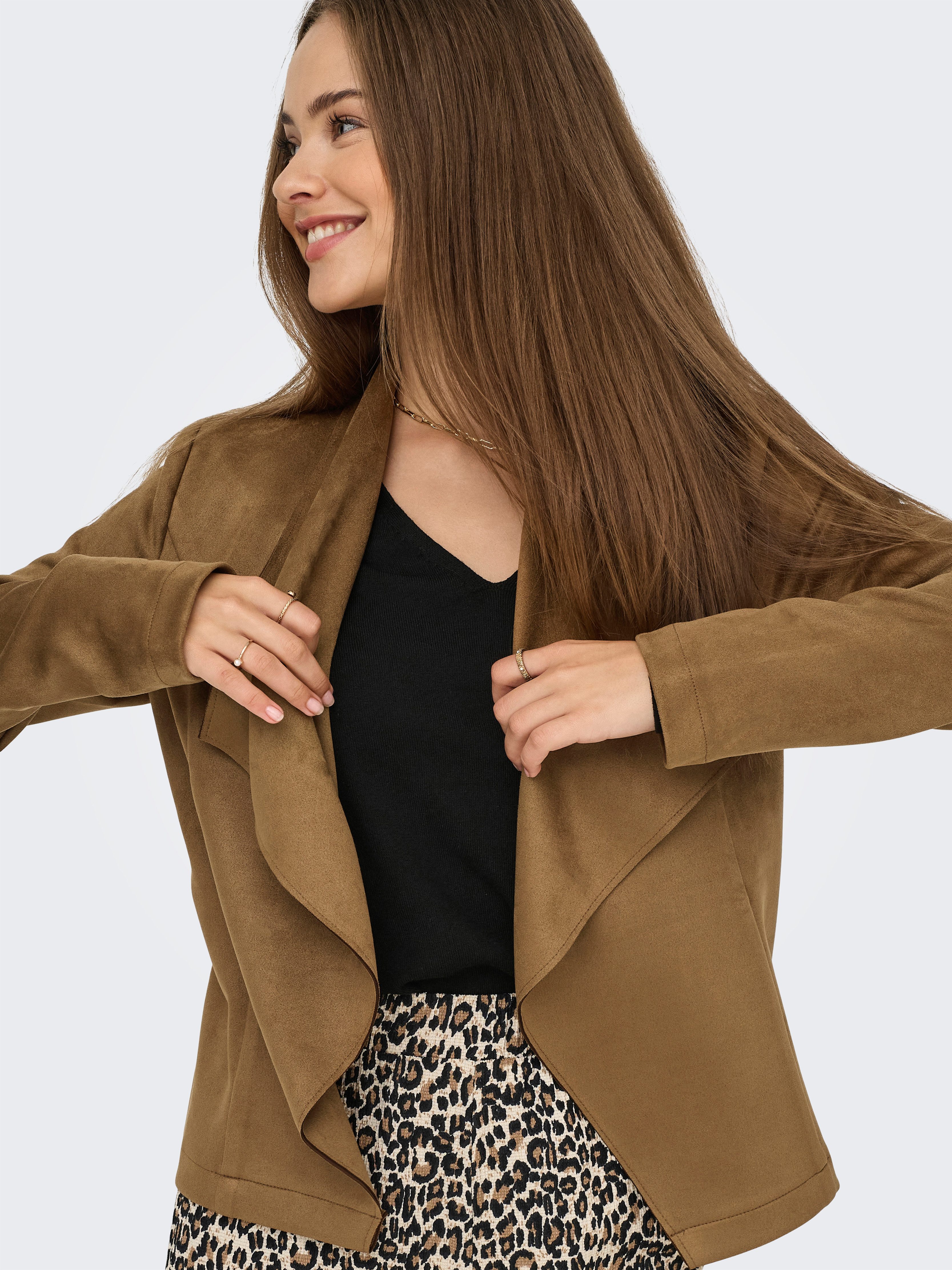 ONLY Kurzjacke ONLJOLINE FAUX SUEDE DRAPY JACKET OTW in Wildleder Optik günstig online kaufen