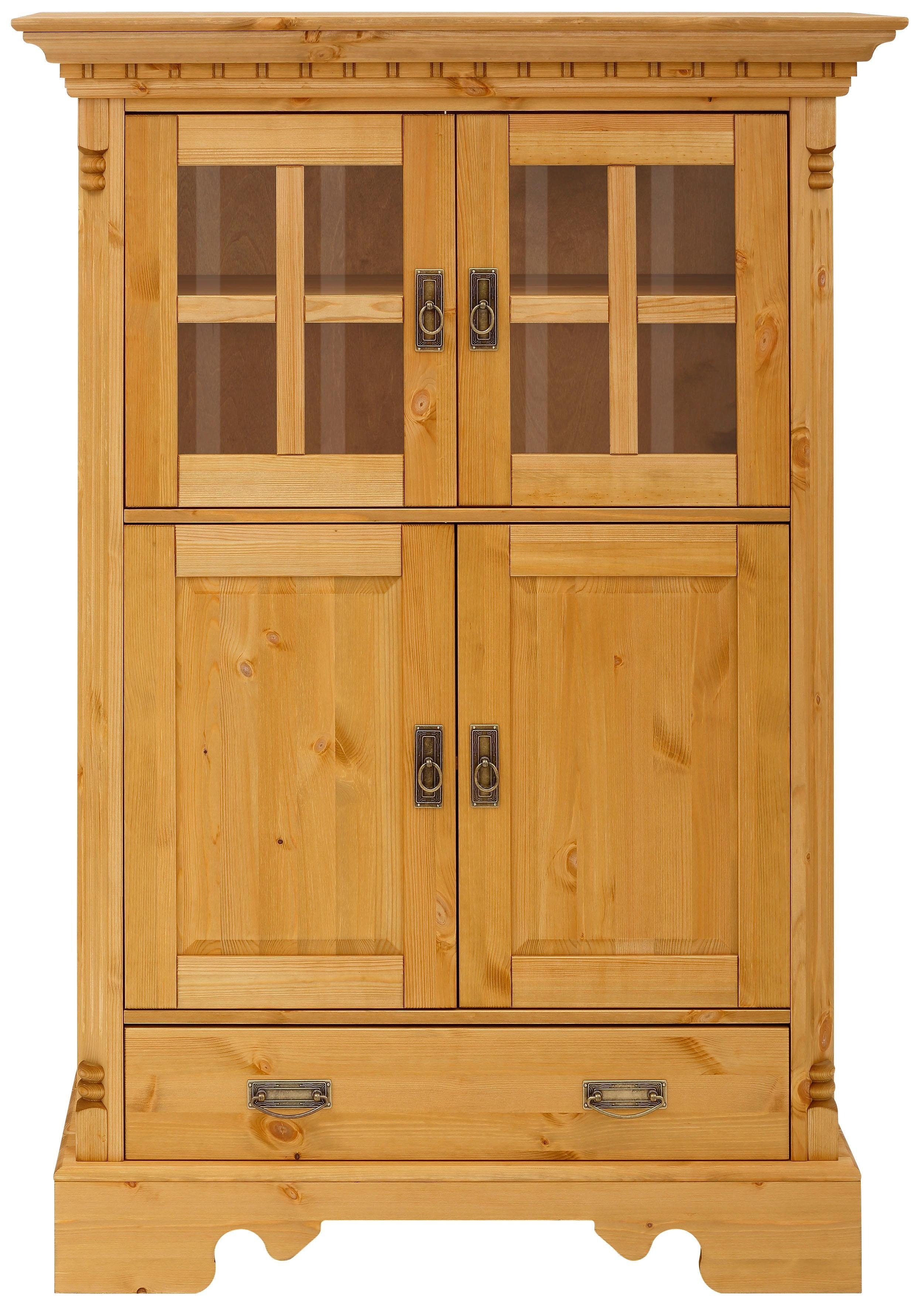 OTTO home Highboard Milan, Vitrine, Breite 102 cm, Massivholz, FSC®-zertifiziert