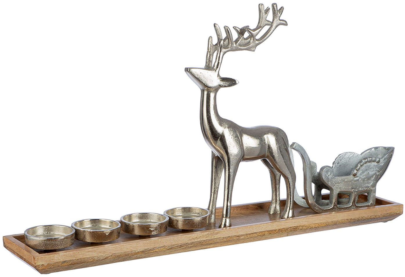 Kerzenständer Adventsleuchter 4flm., H.37 cm