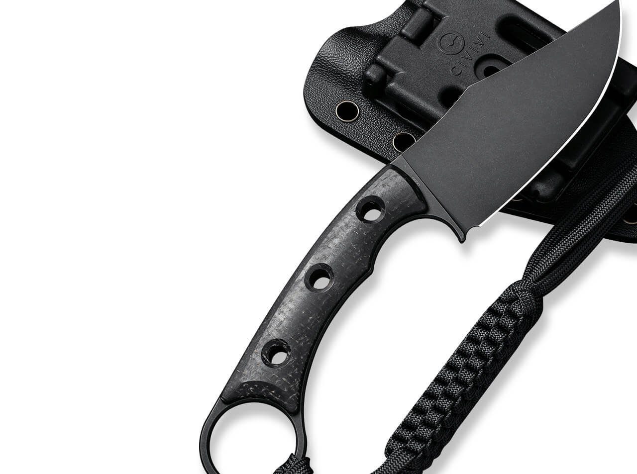 Scheide Midwatch CIVIVI CIVIVI Messer Universalmesser feststehendes Black mit Micarta