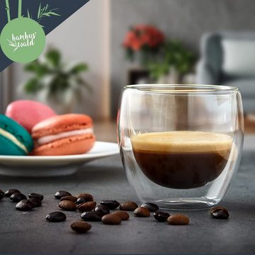 Bambuswald Thermoglas Kaffeeglas 100 ml, Glas
