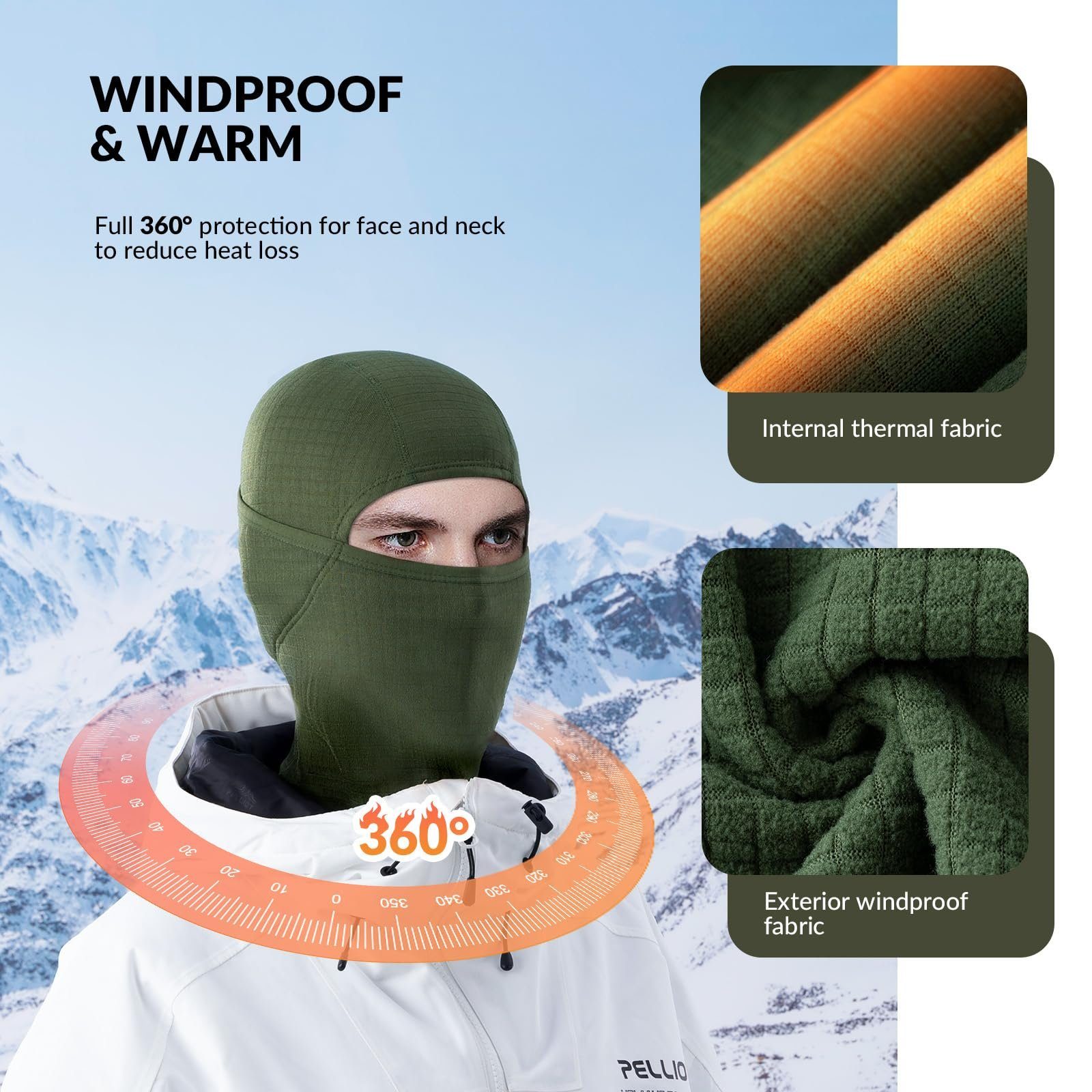 ROCKBROS Sturmhaube Warme Winddichte Atmungsaktive Sturmmaske günstig online kaufen