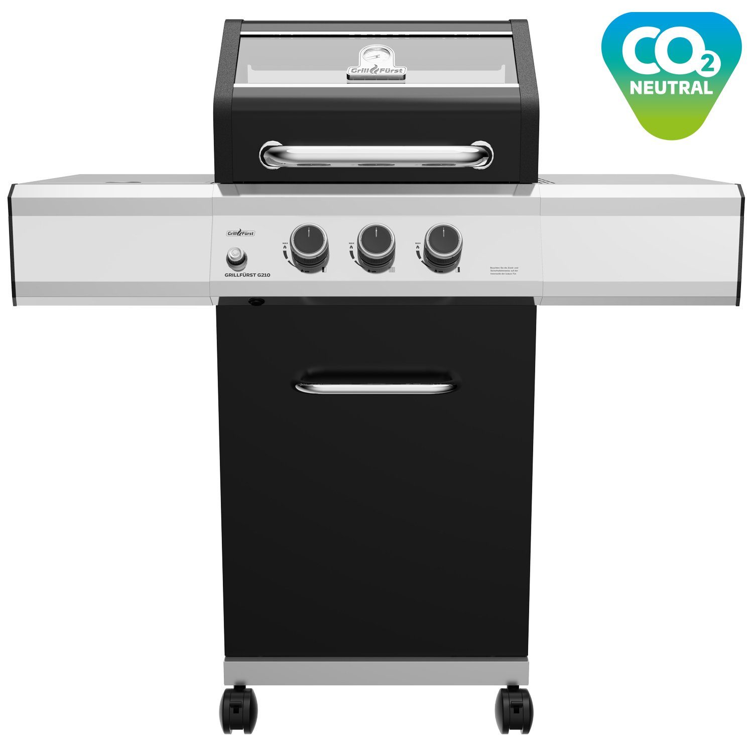 Grillfürst Gasgrill Grillfürst G210E 2-Brenner Gasgrill mit Edelstahl Rosten