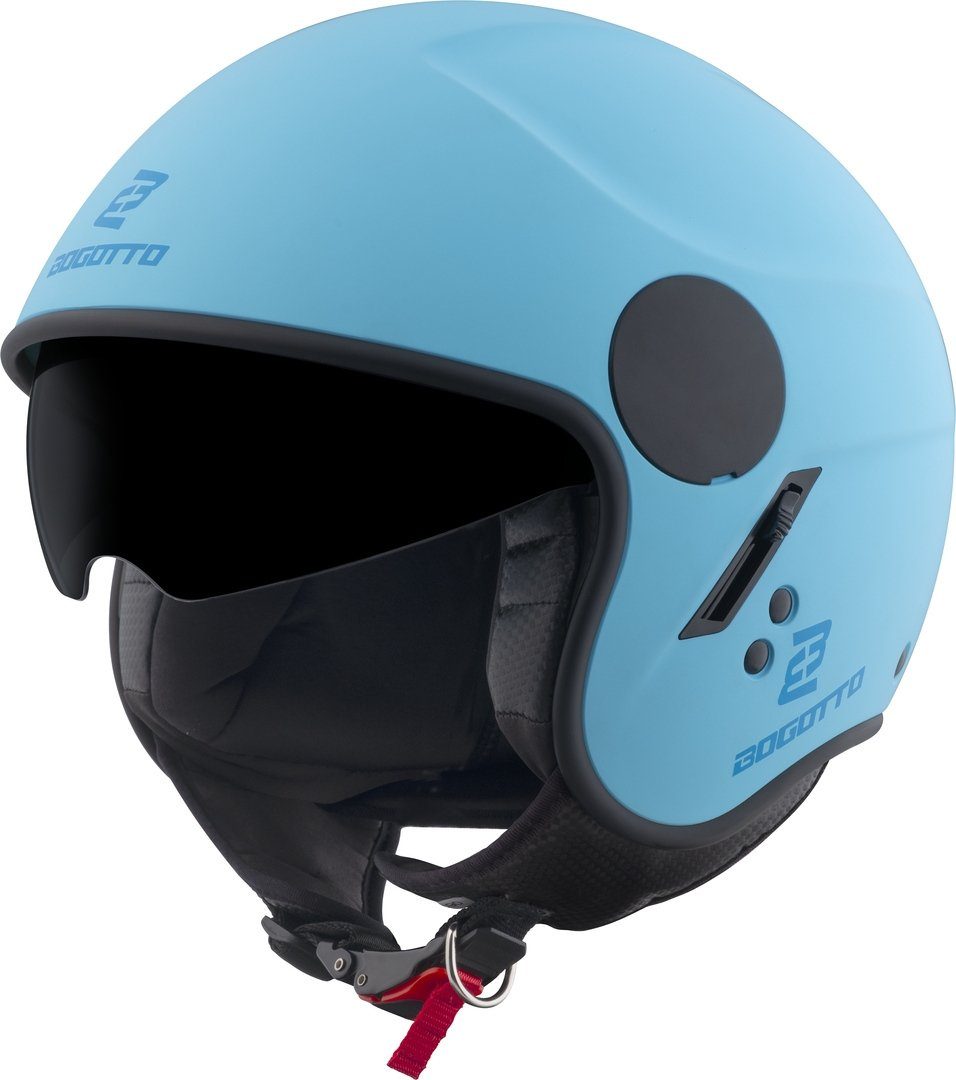 Bogotto Motorradhelm H595 SPN Jethelm, Herausnehmbares Innenfutter,integriertes Sonnenvisier