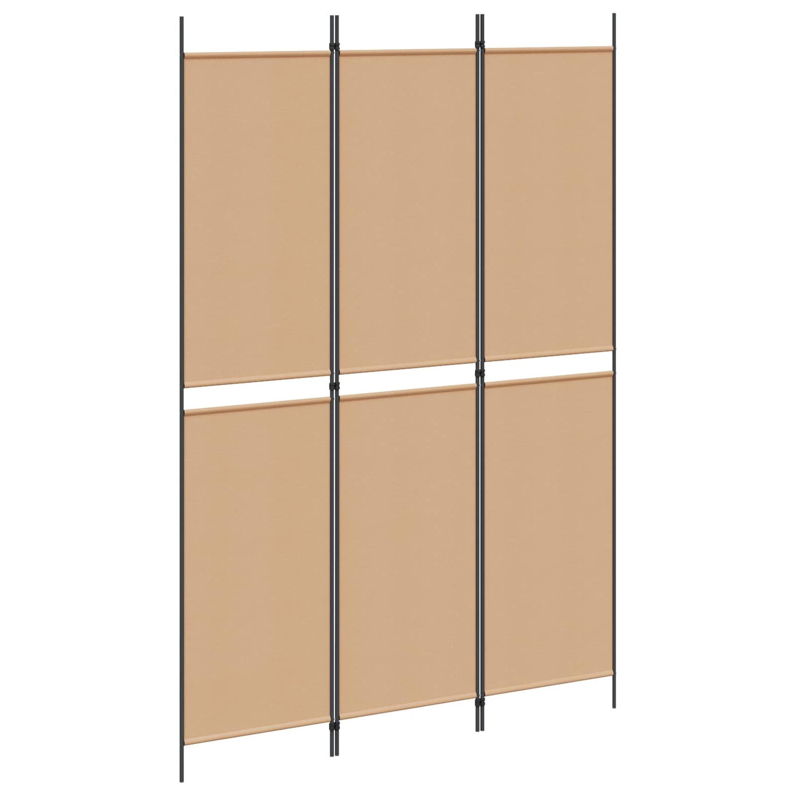 vidaXL Raumteiler 3-teiliger Raumteiler Beige 150 x 220 cm Stoff, 1-tlg.