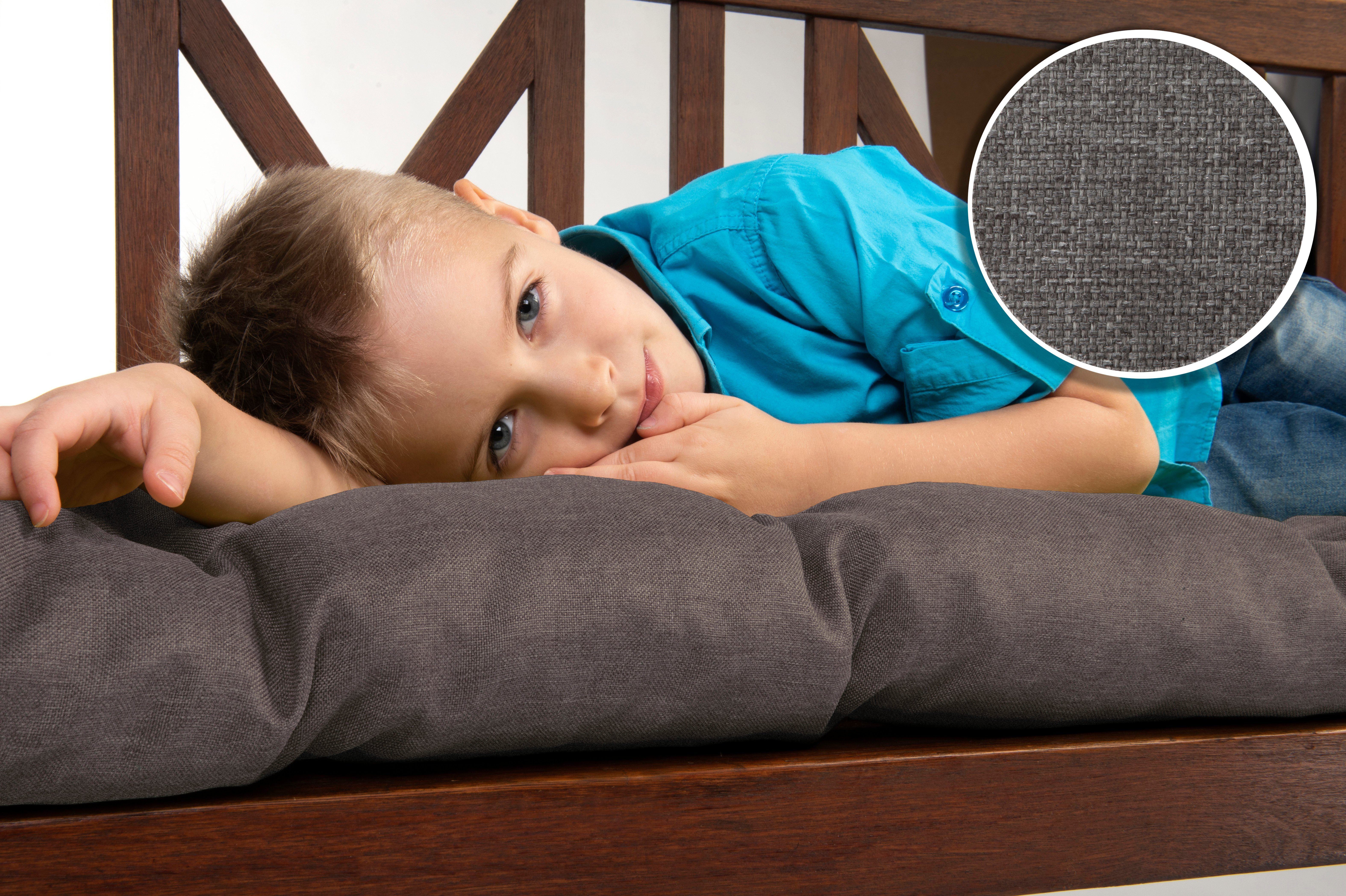 sunnypillow Bankauflage Bankauflage Stuhlkissen viele Farben und Größen zur Auswahl, 100 x 40 cm anthrazit