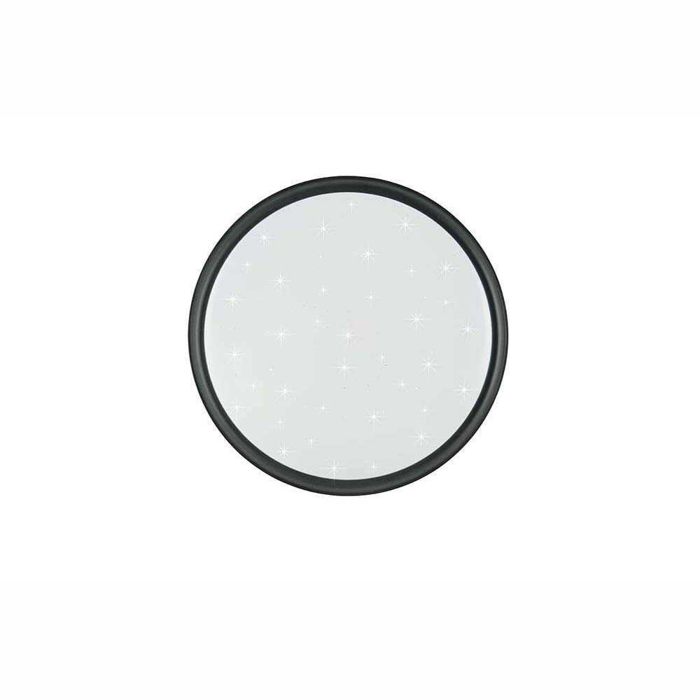 Reality Leuchten LED Deckenleuchte, LED-Leuchtmittel fest verbaut, Kaltweiß, Warmweiß, Neutralweiß, Tageslichtweiß, Farbwechsel, RGB LED Deckenleuchte Wohnzimmerlampe schwarz Dimmbar Starlight