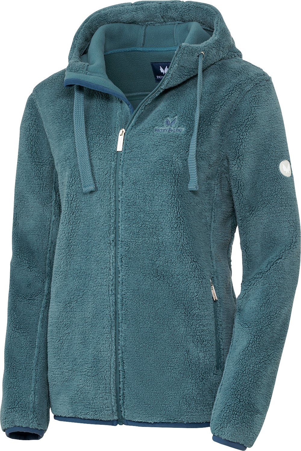 Patsy & Lou Fleecejacke aus kuschelig, weichem Teddy-Fleece petrol