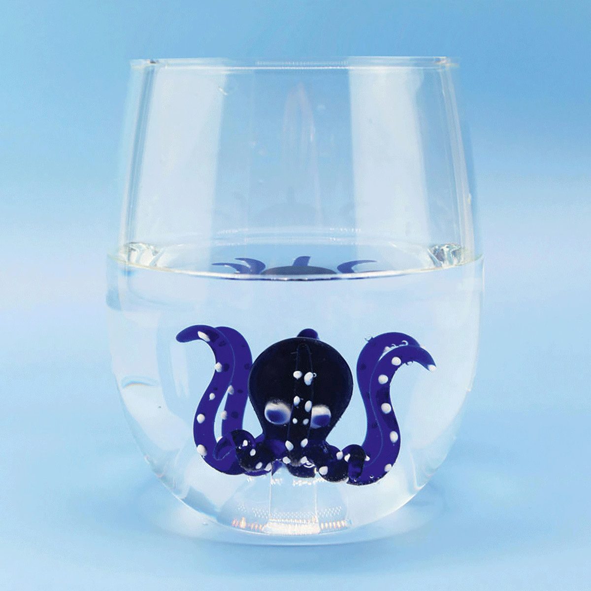 Winkee Glas Winkee - Handgemachtes Oktopus Glas, Kristall-Trinkglas, Dessertg