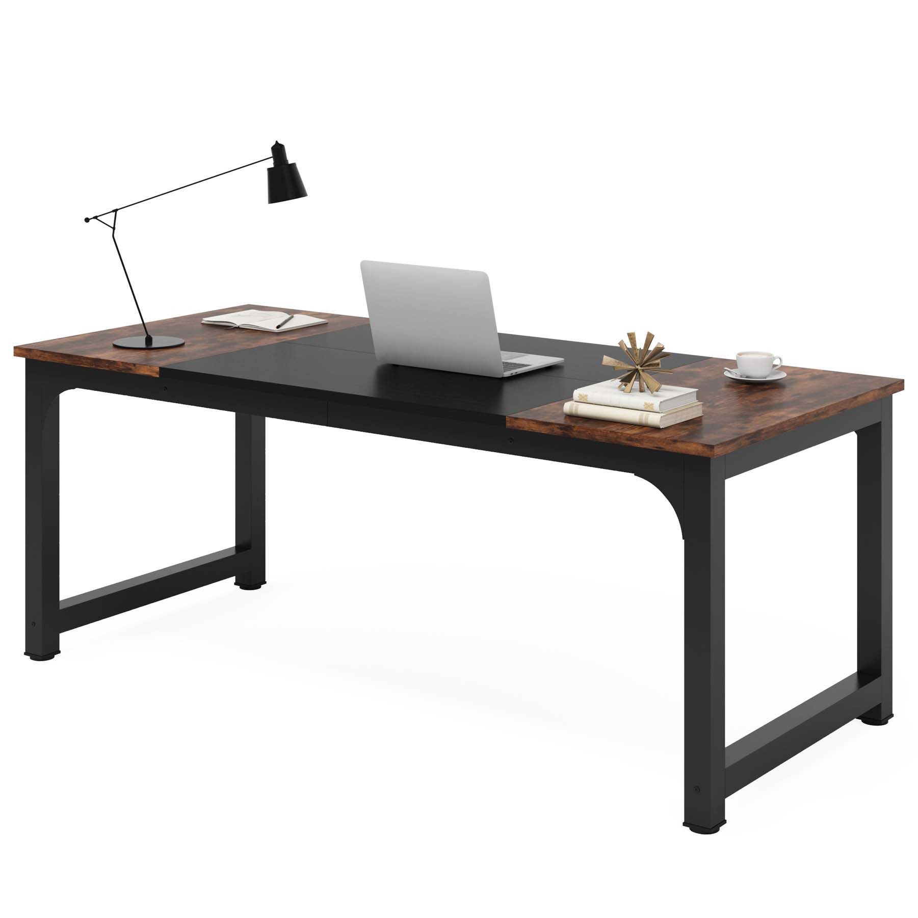 Tribesigns Schreibtisch 160/180x80 cm, großer Industrial Computertisch für günstig online kaufen
