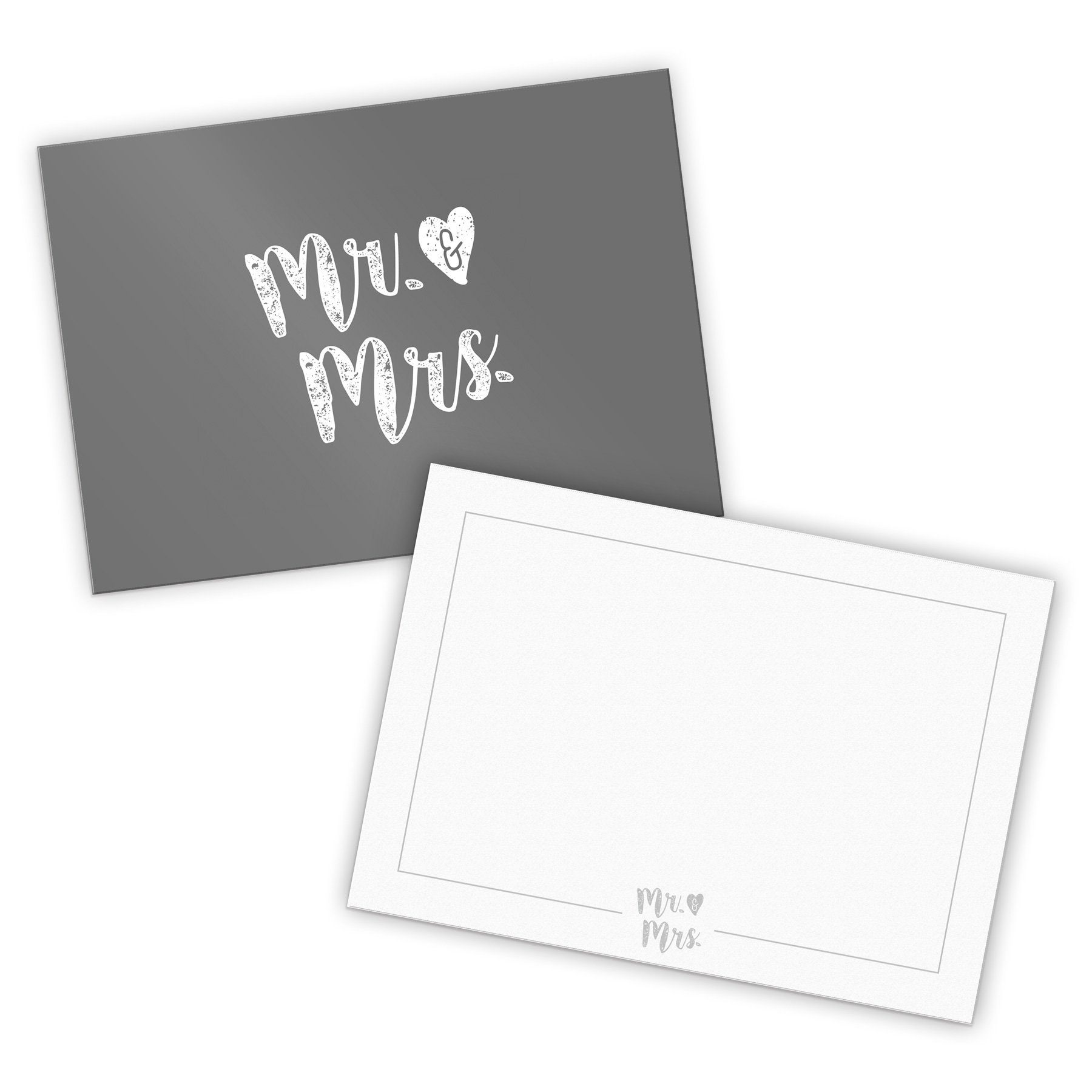 itenga Einladungskarten itenga 12x Einladungskarten "Mr. & Mrs." Dankeskarten Hochzeit DIN A6