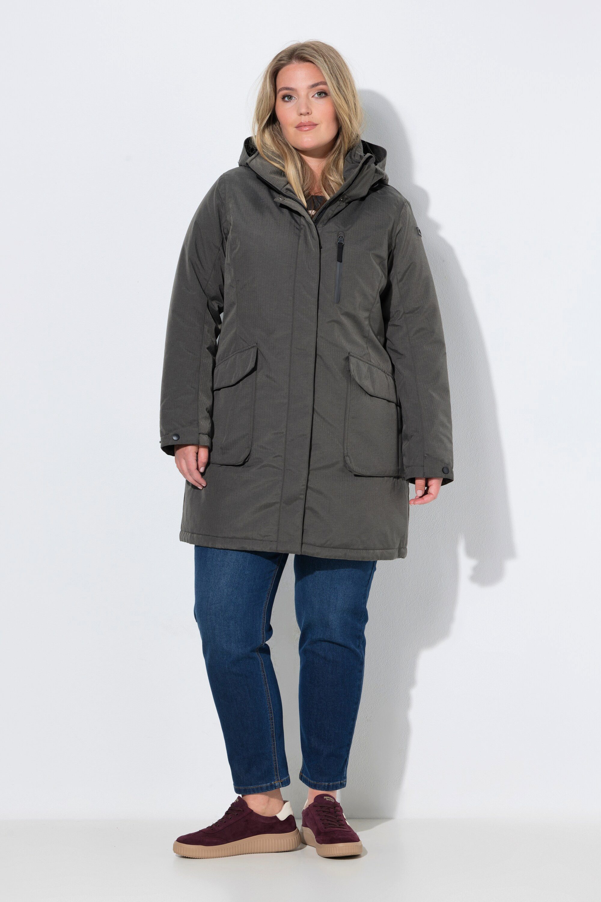 Ulla Popken Parka HYPRAR Outdoor-Parka wasserdicht Kapuze wattiert