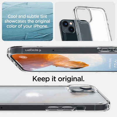 Spigen Handyhülle Ultra Hybrid Matte - Case for iPhone 14 Plus (Transparent Matte)