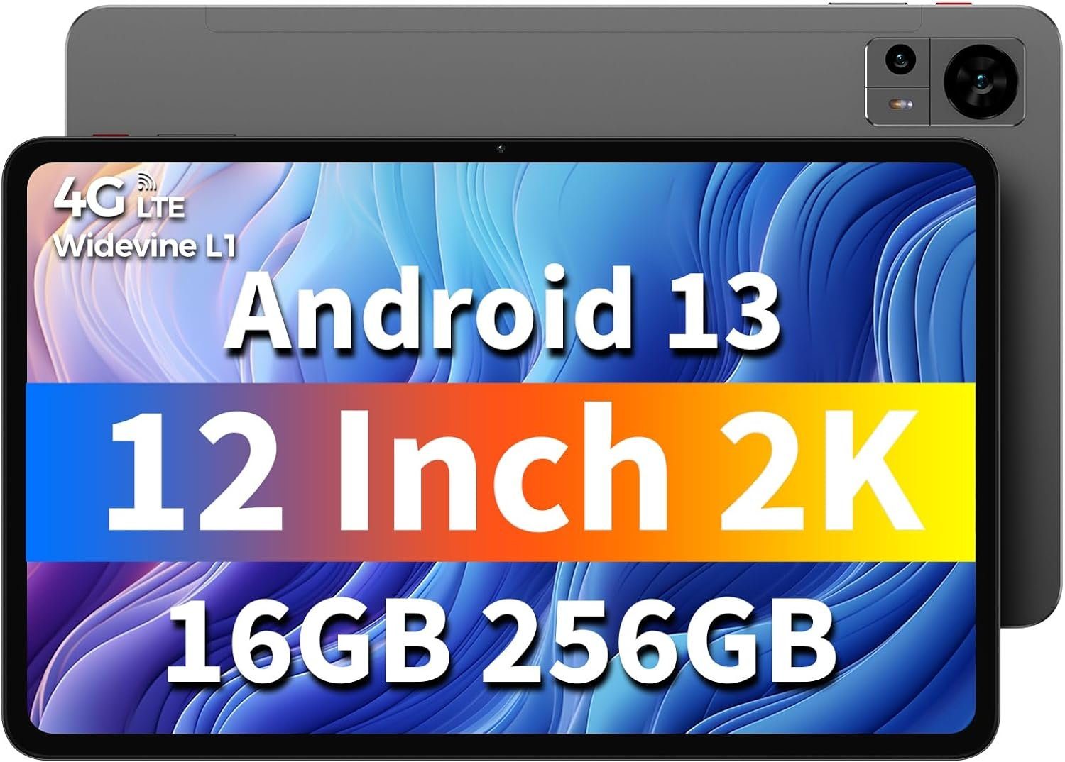 TECLAST Tablet (12", 256 GB, Android 13, Top gaming tablet android 13 tablet  pc unisoc t616 octa-core)