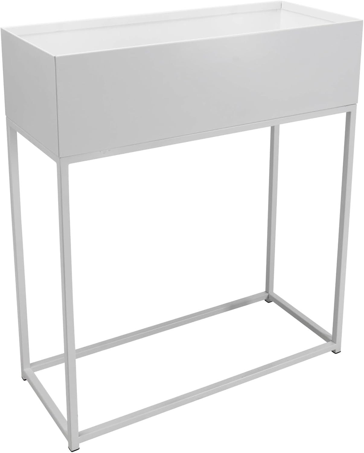 VIVANNO Balkonkasten pulverbeschichtetes Stahlblech STYLE Kasten - weiß Matt (1 St), 60x25x78 cm