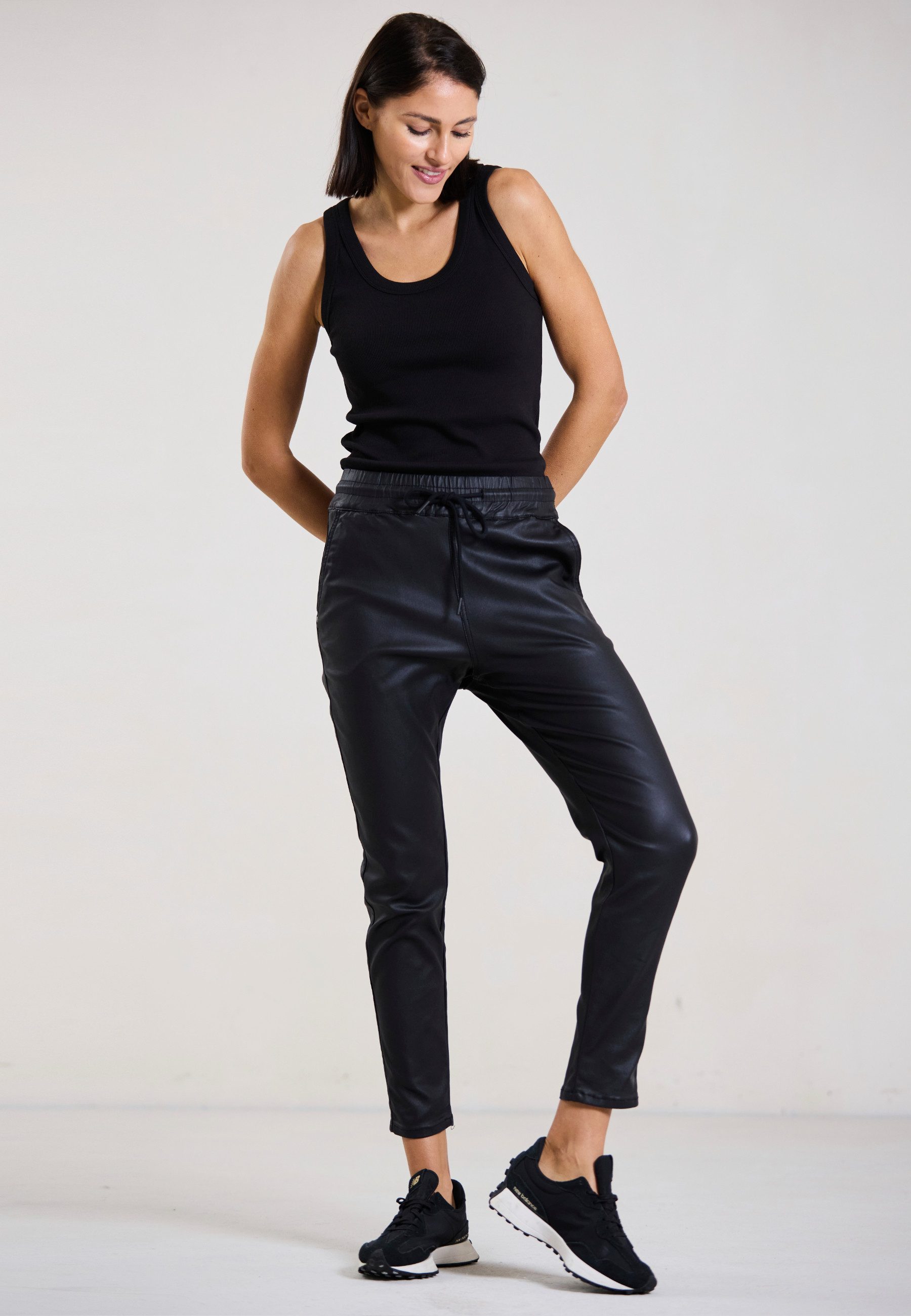 Andijamo-Fashion Schlupfhose CITY VIBE Matt glänzende Leder-Optik günstig online kaufen