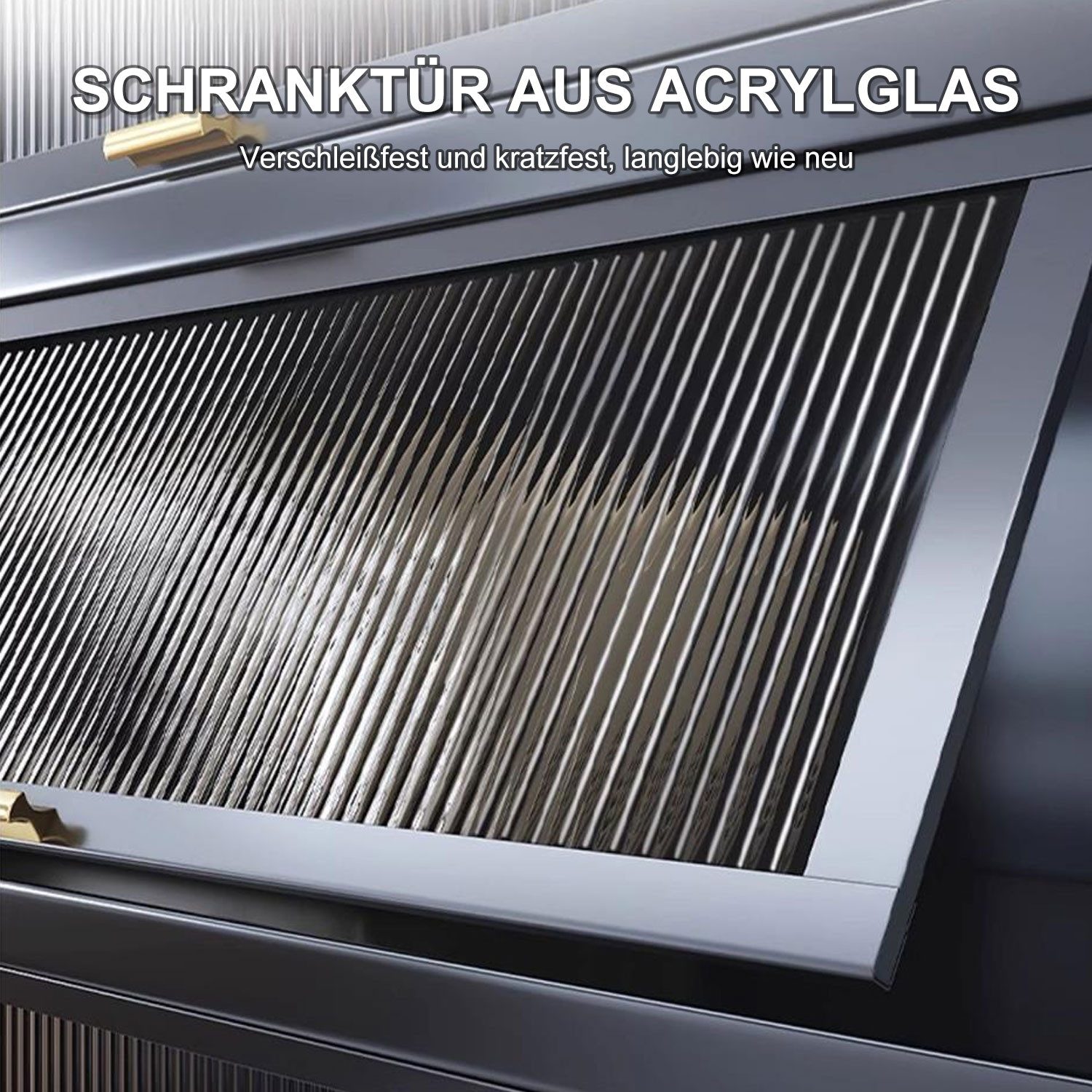 FOXSPORT Mehrzweckschrank Küchenschrank Vorratschrank (mit 4/5 Ablagen, Traglast von 20 kg pro Ebene) mit transparenten Türen, staub- und fettbeständig, Breiterer Zähler