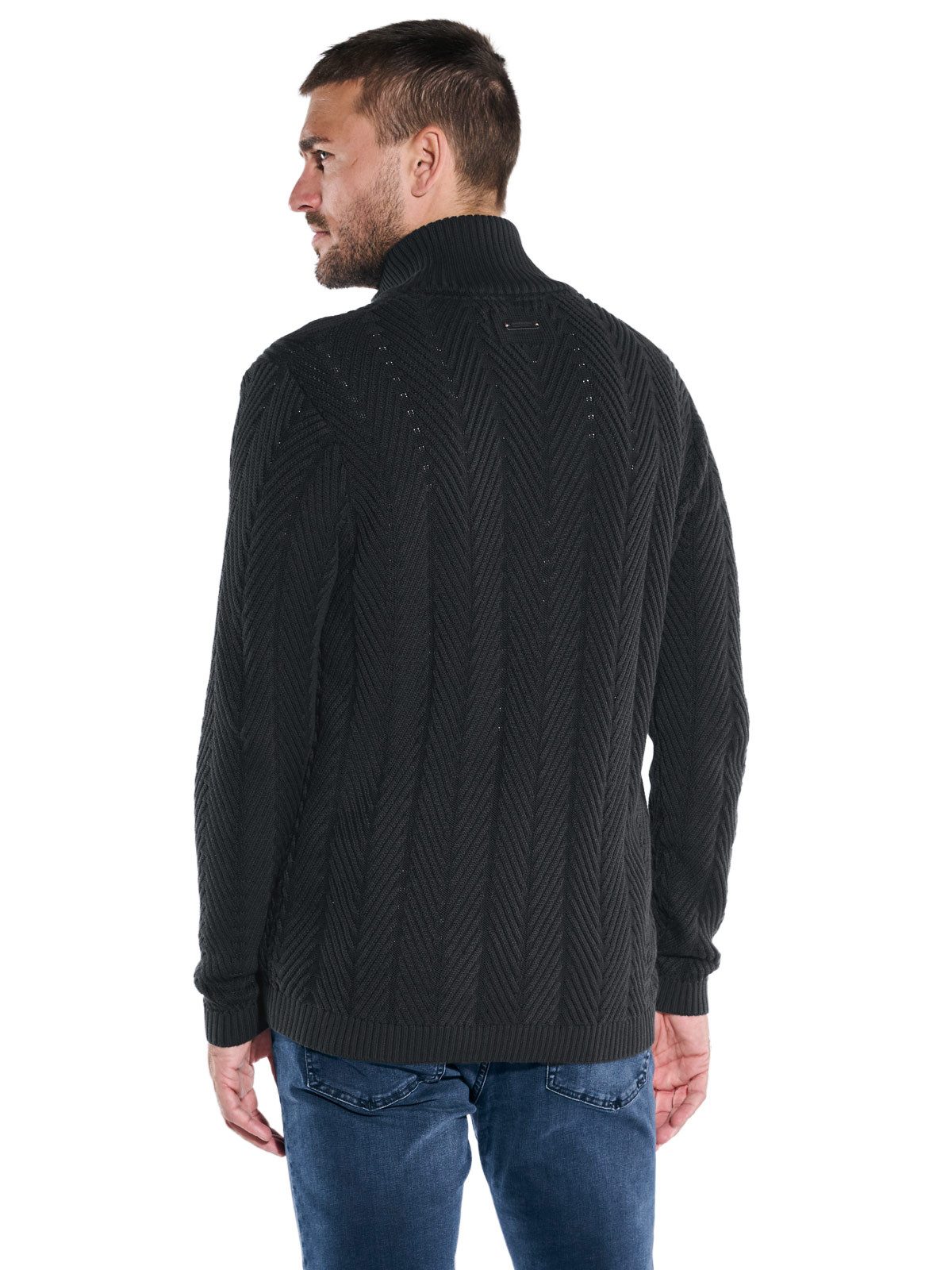 emilio adani Cardigan Herren Cardigan strukturiert, Schwarz günstig online kaufen