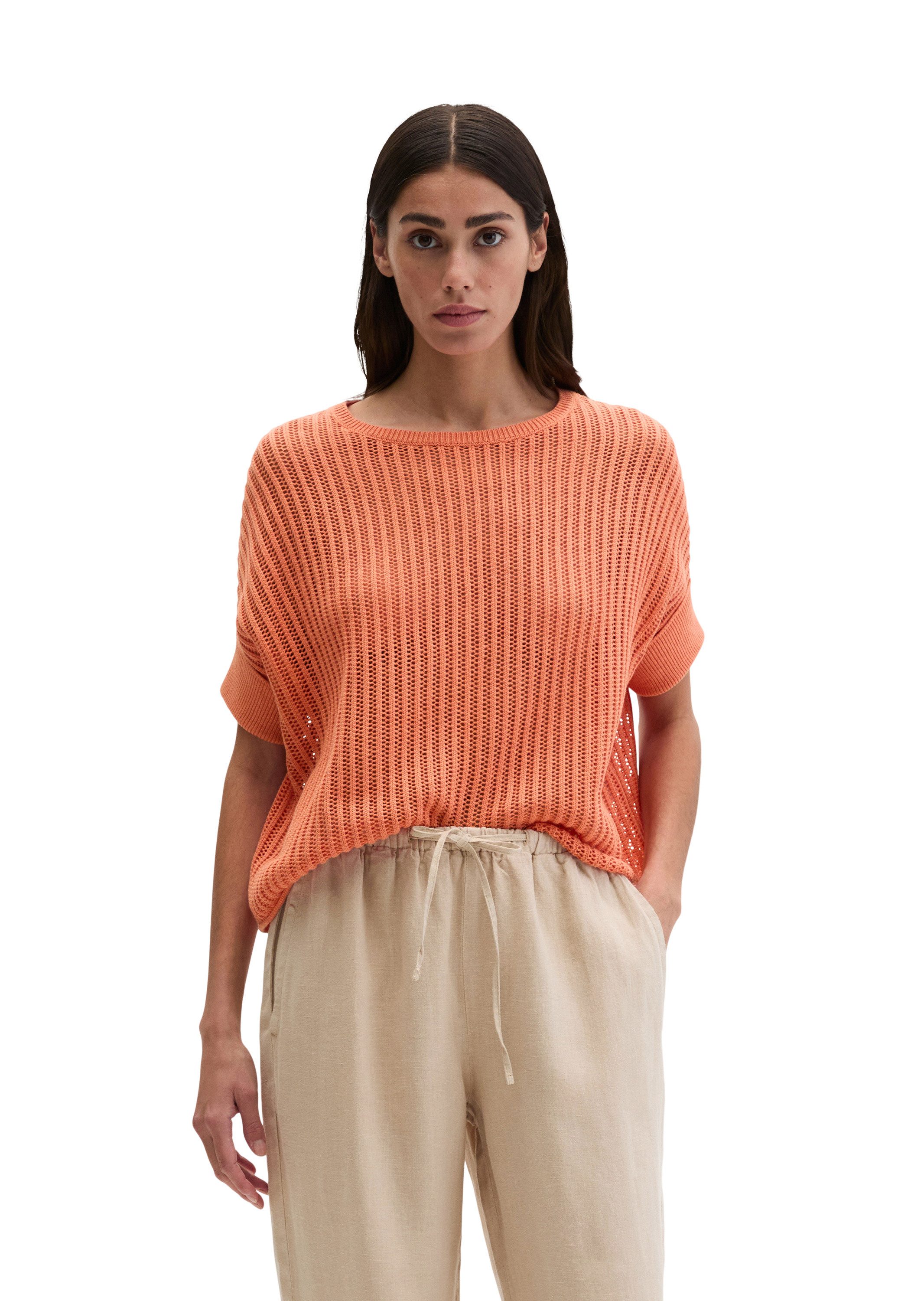 Marc O'Polo Strickpullover aus Organic Cotton-Leinen-Mix