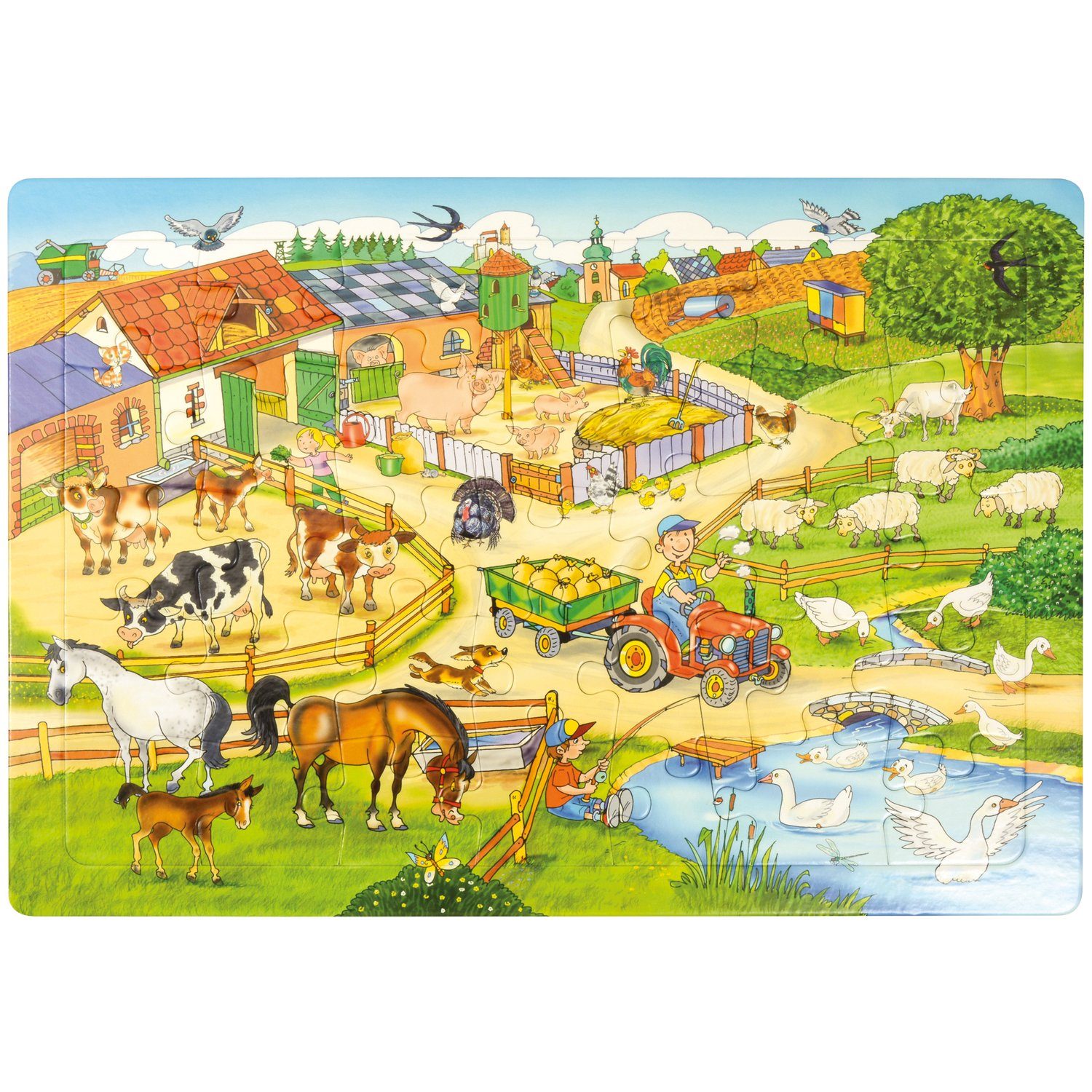 Puzzle Triangolare EDUPLAY 120-074 Con Base, 24 Pezzi, Per Bambini Dai 4 Anni - Foto 4