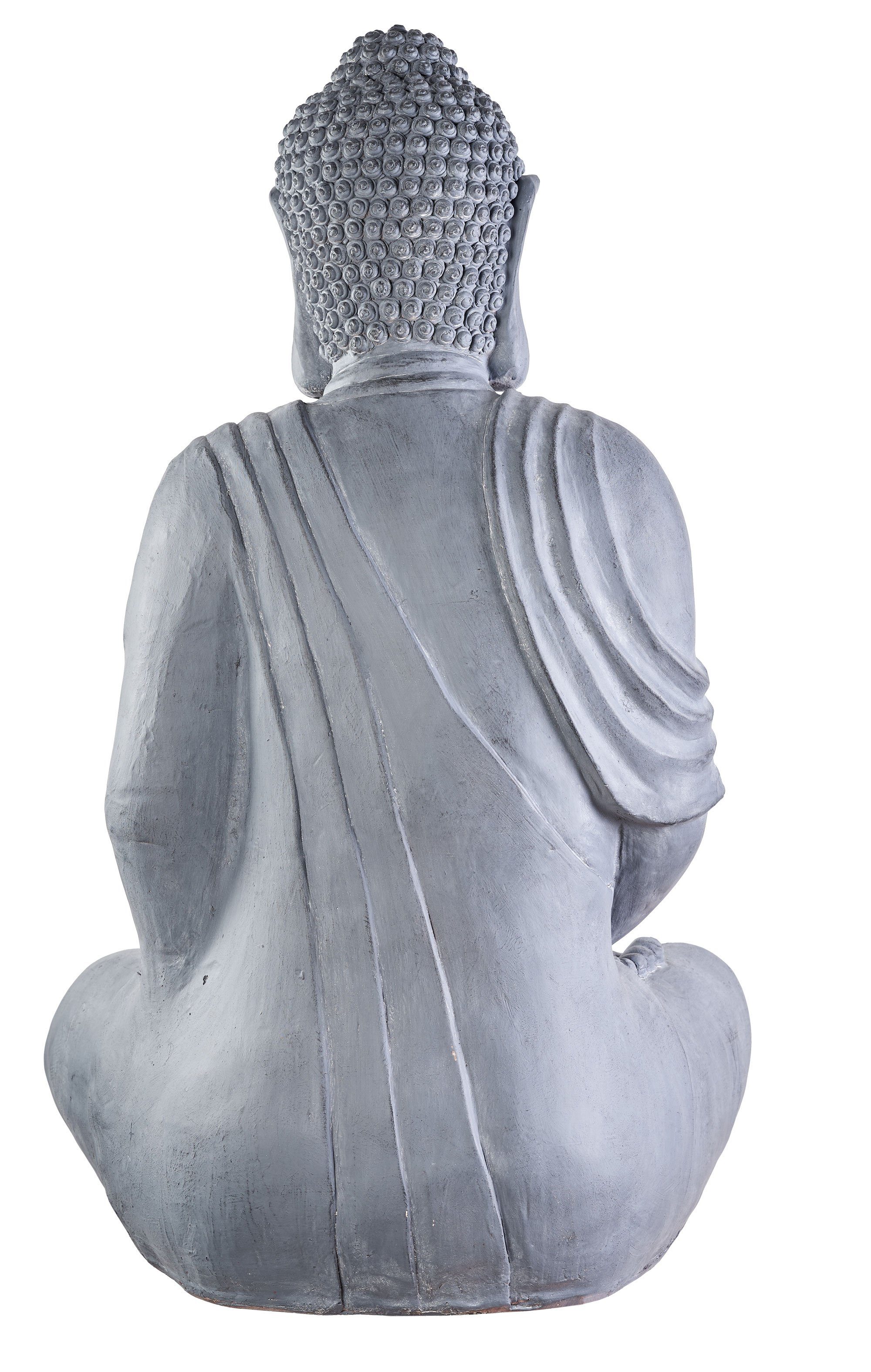 NEUSTEIN Buddhafigur Skulptur Figur Buddha XXXL Garten Deko Steinoptik 100 cm Großer