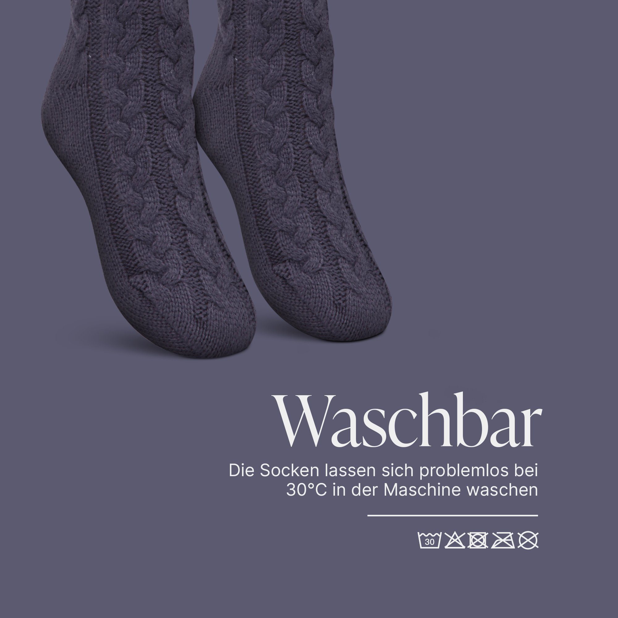 Bestlivings ABS-Socken Hüttensocken 36-42 (1-Paar) Haussocken Stoppersocken mit Teddyfutter, Hüttensocken plüschig Socken