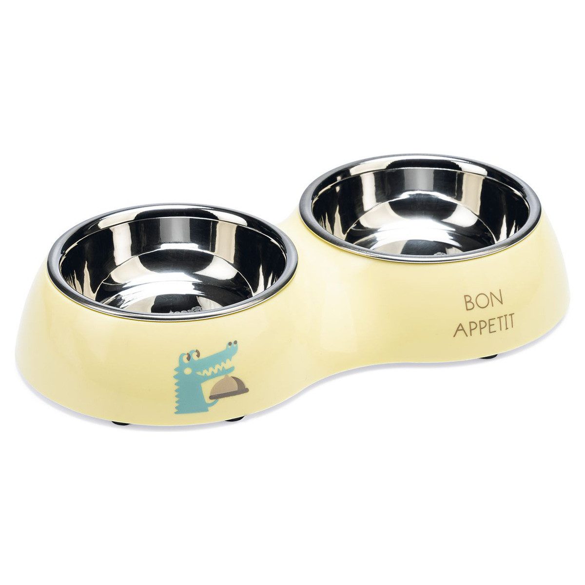 Beeztees Napf-Set Puppy Droppy Dinner Set Kunststoff/Edelstahl gelb