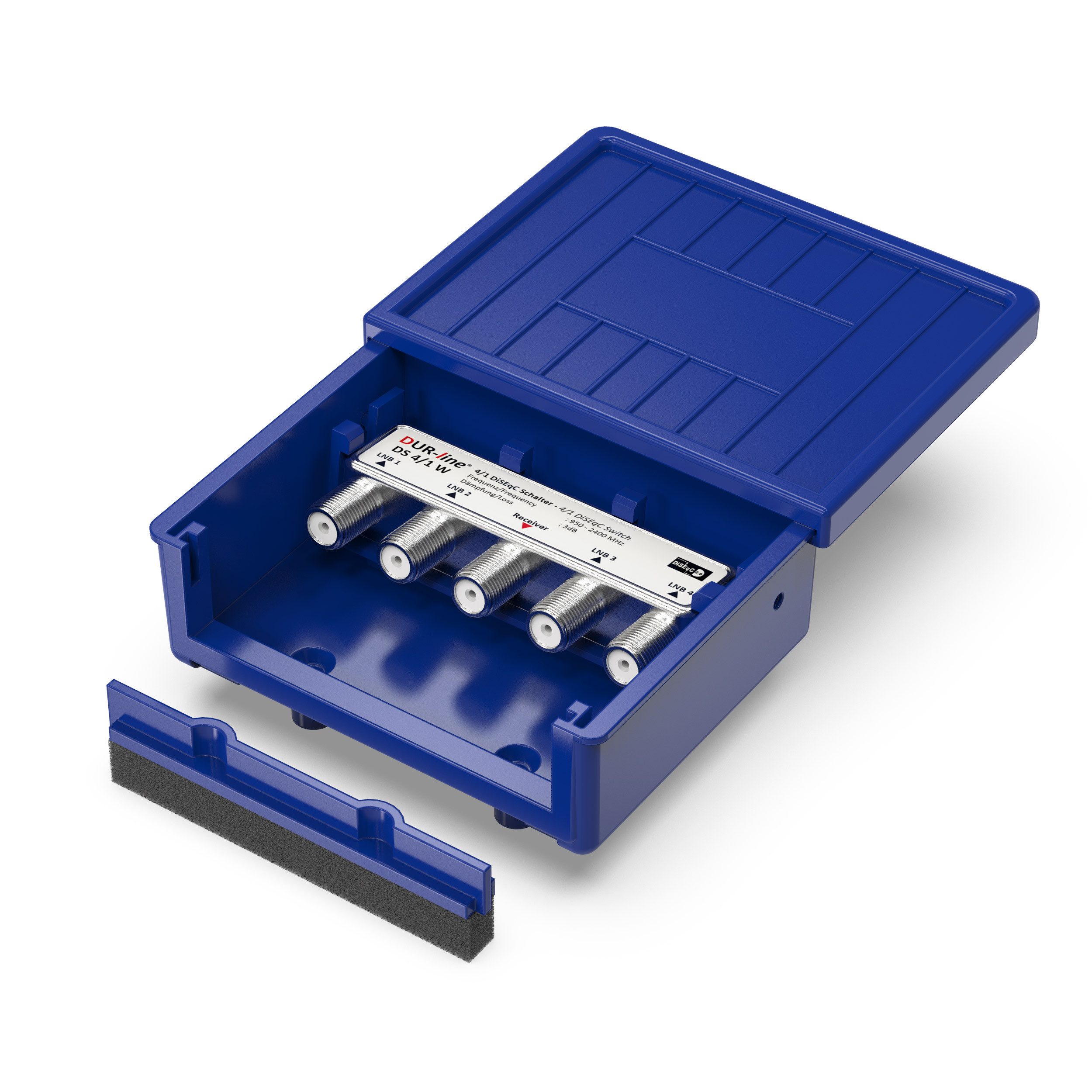 DUR-line SAT-Multischalter DUR-line DS 4-1 W - DiSEqC-Schalter mit Wetterschutz