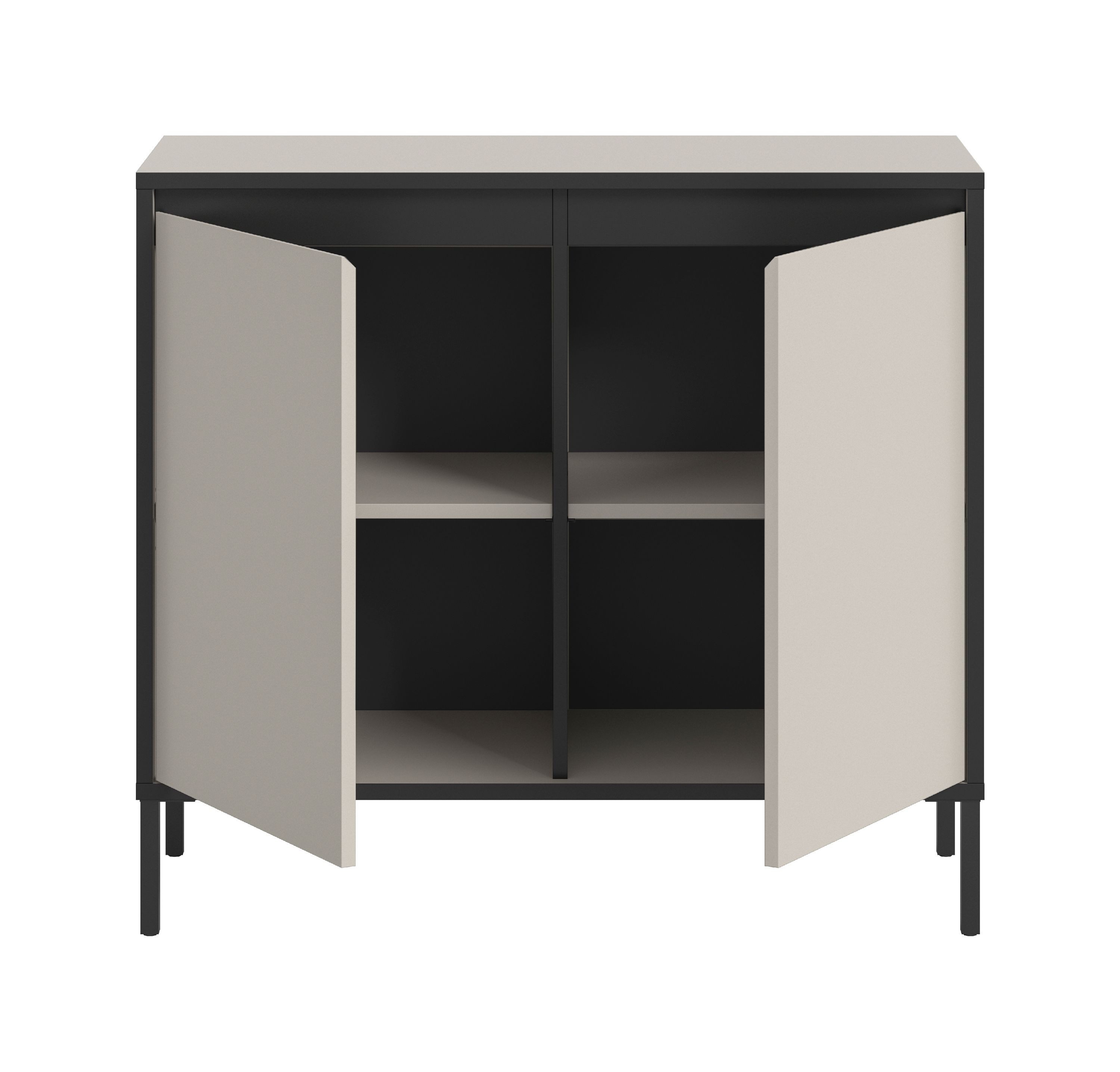 xonox.home Kommode Tron, Kaschmir Nachbildung Melamin beschichtet modern 92x83x38 cm