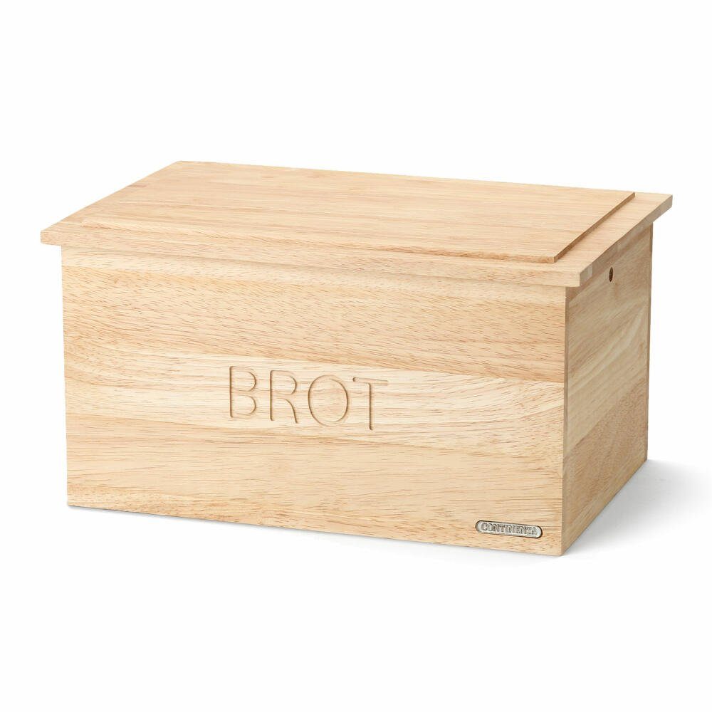 Continenta Brotkasten Gummibaumholz, Holz, (1-tlg)