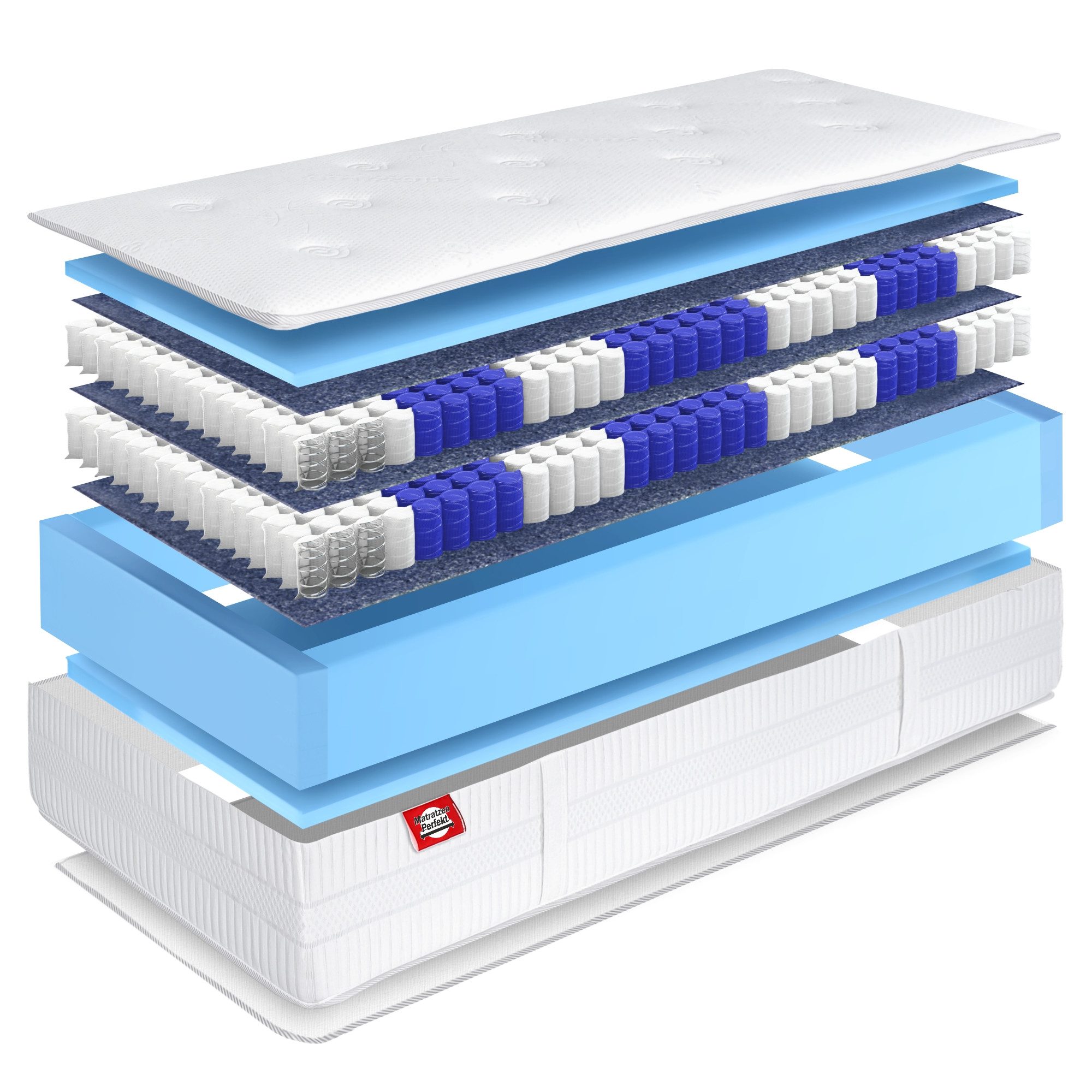 Boxspringmatratze 33cm hoch XXL, Doppel Taschenfederkern Matratze, TerraMed günstig online kaufen