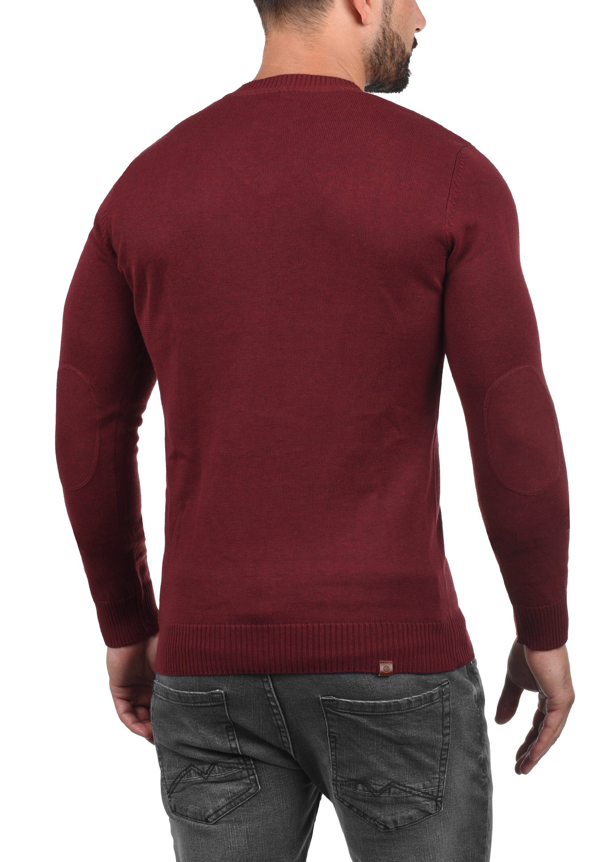 Blend Strickpullover BHLasse Feinstrickpullover mit aufgestickten Ellenbogenpatches