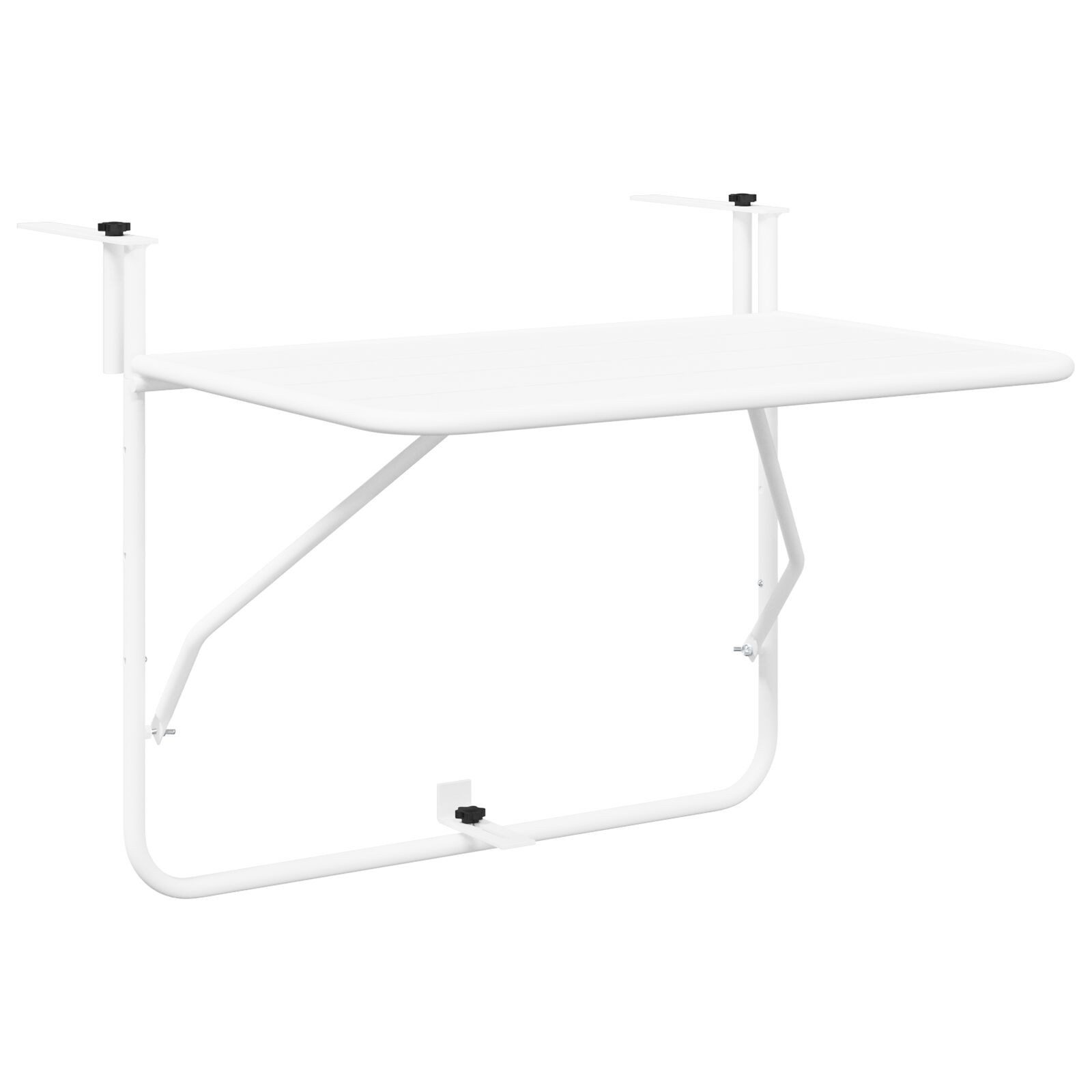 vidaXL Gartentisch Balkontisch Weiß Metall Mittel günstig online kaufen