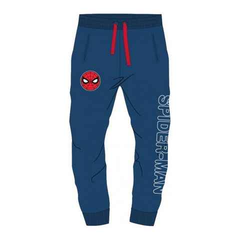 EplusM Jogginghose Spiderman Jogginghose für Jungen in Blau, Größen 104-134, Komfort &