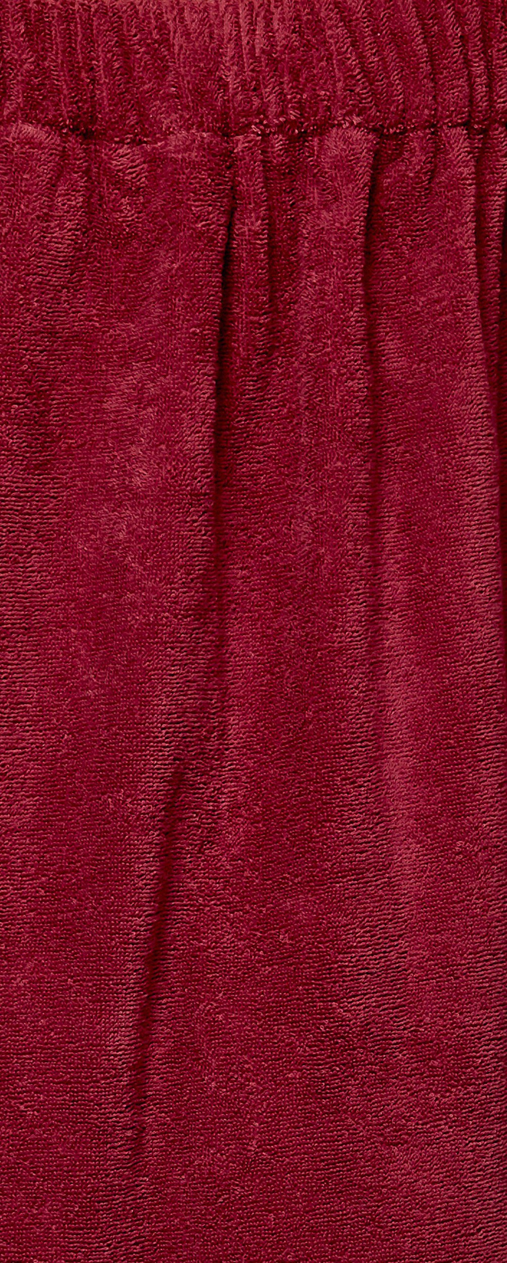 Bordeaux Klettverschluss, Arus Saunakilt, mit 100% Baumwolle, BIO-Baumwolle Gummizug knielang, 100% und Kilt