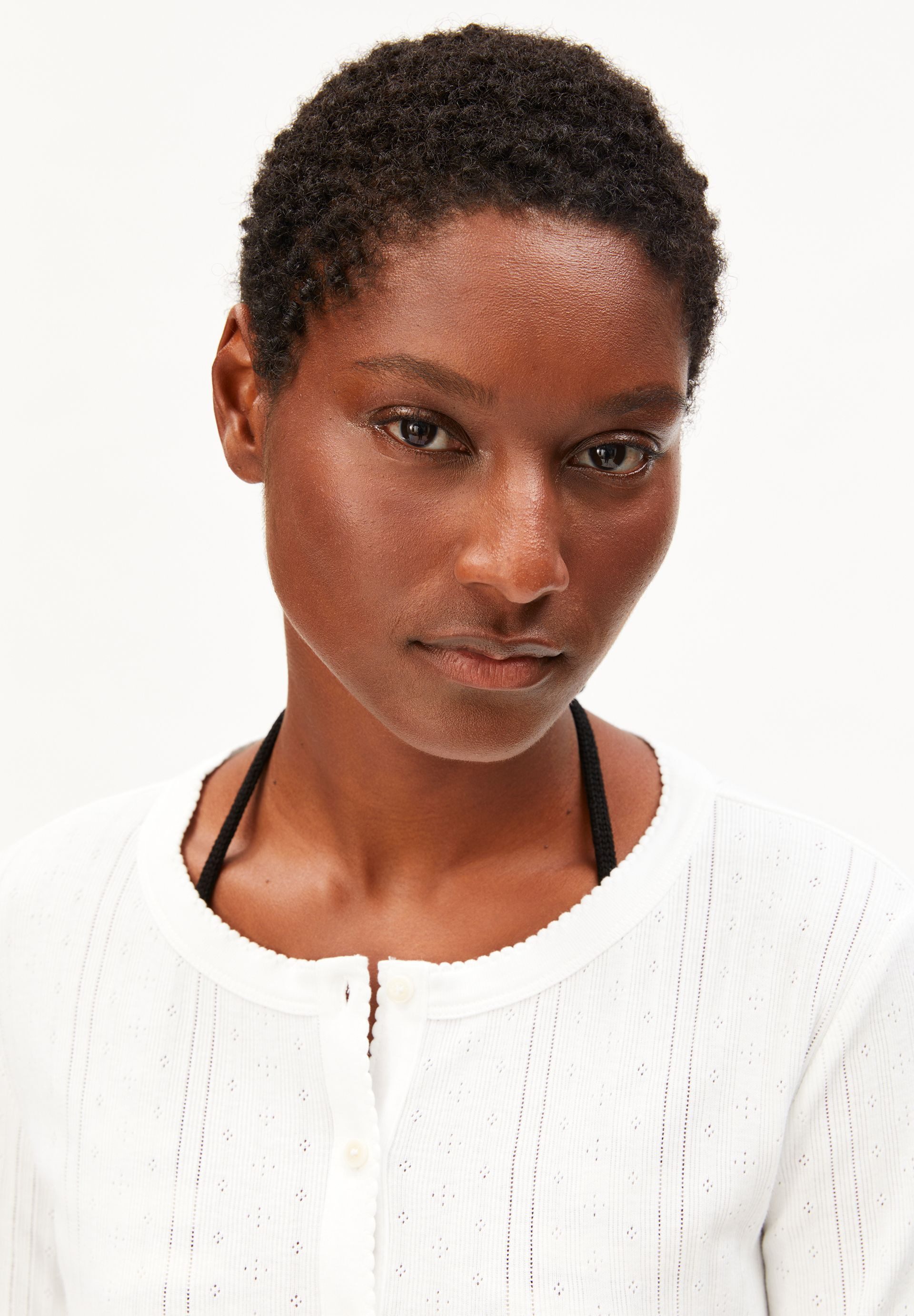 Armedangels Longsleeve POINTELLE 100% Bio-Baumwolle Slim Fit