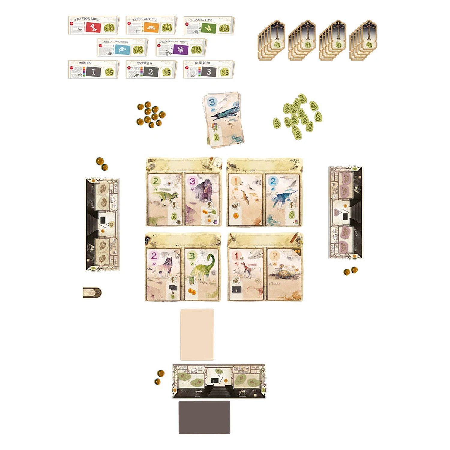 Asmodee Spiel First Giants - Spannendes Paläontologie-Strategiespiel