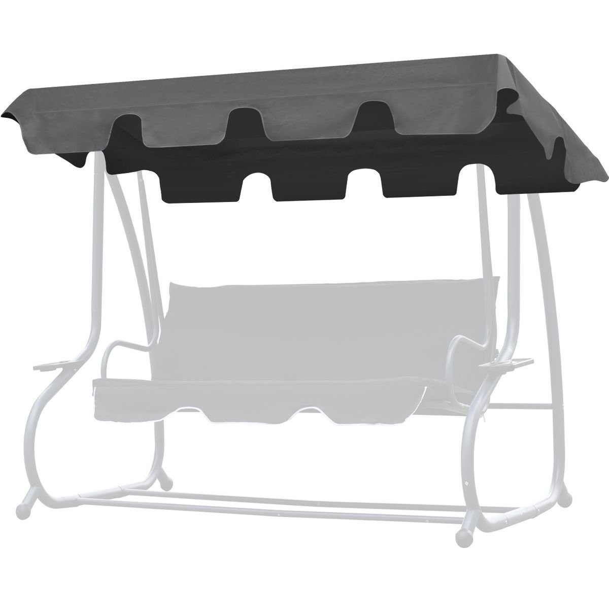 bonsport Hollywoodschaukelersatzdach Ersatzdach für Hollywoodschaukel, Polyester, PVC beschichtet