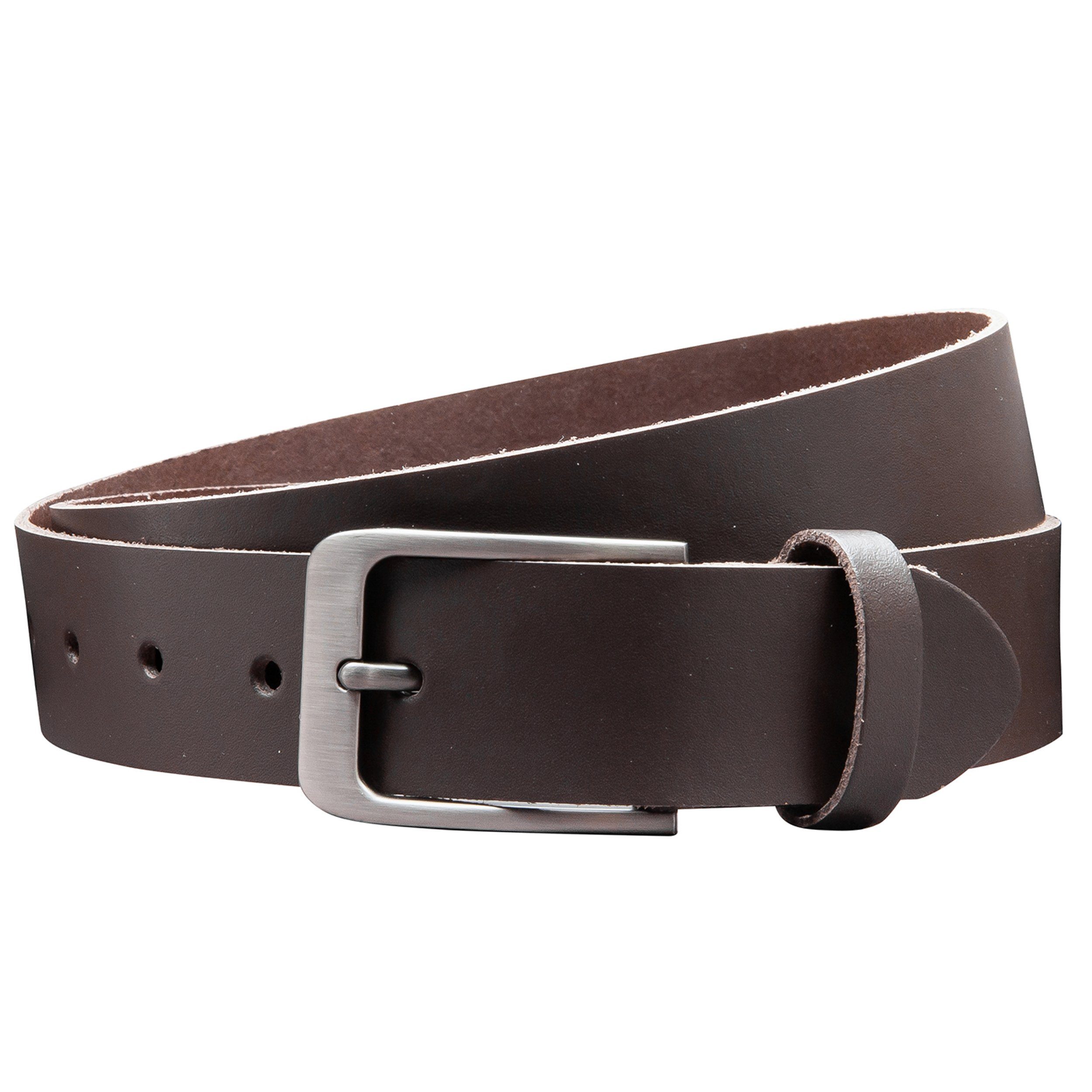 COLOGNEBELT Ledergürtel OM411-SL-Dunkelbraun MADE IN GERMANY, Dunkelbraun K günstig online kaufen