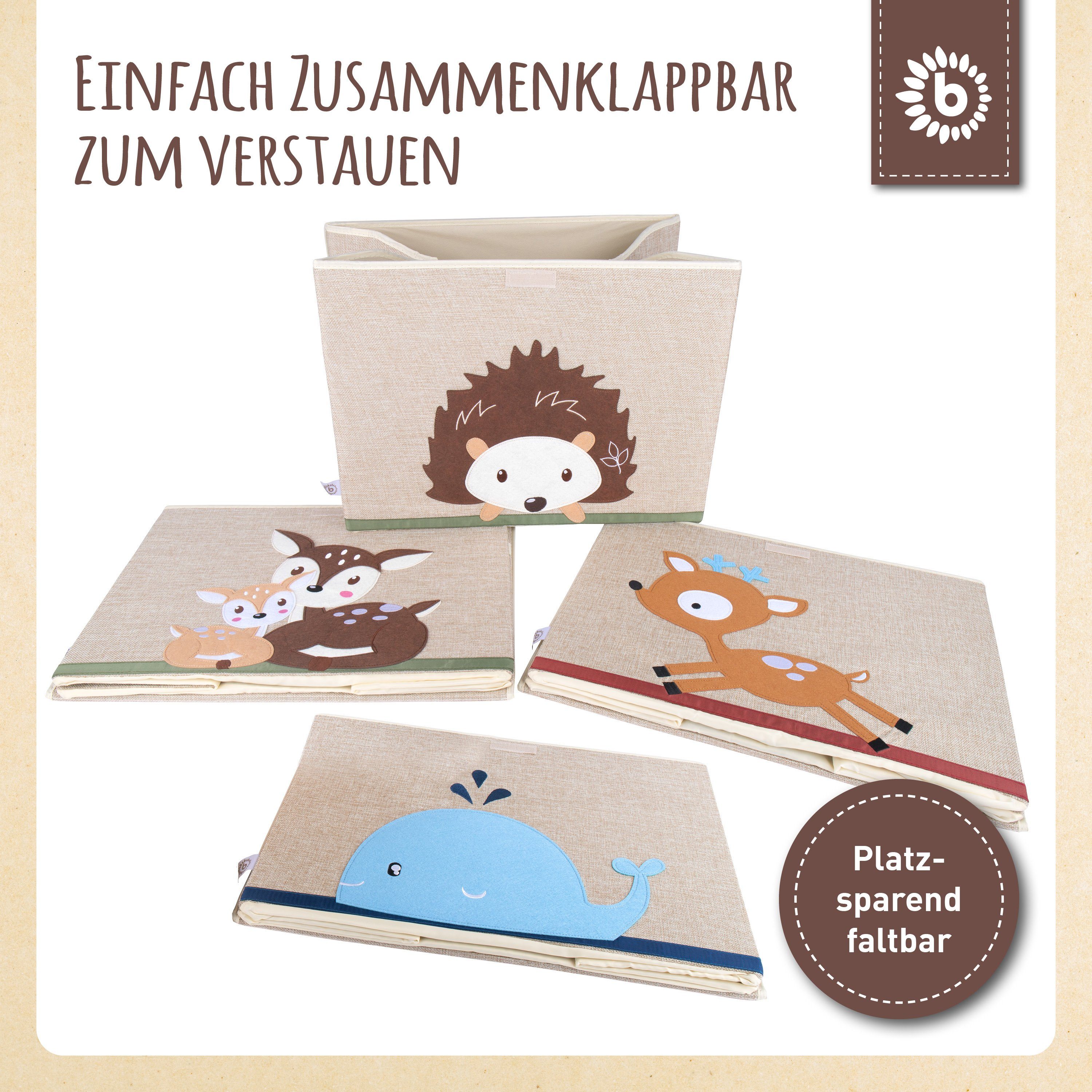 BIECO Spielzeugtruhe Bieco Kinder Aufbewahrungsbox mit Deckel 65L, faltbar Spielzeugkiste – Bild 5 von 5