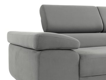 MIRJAN24 Sofa Torezio 3, Einstellbare Kopfstützen, 263x102x70-90 cm