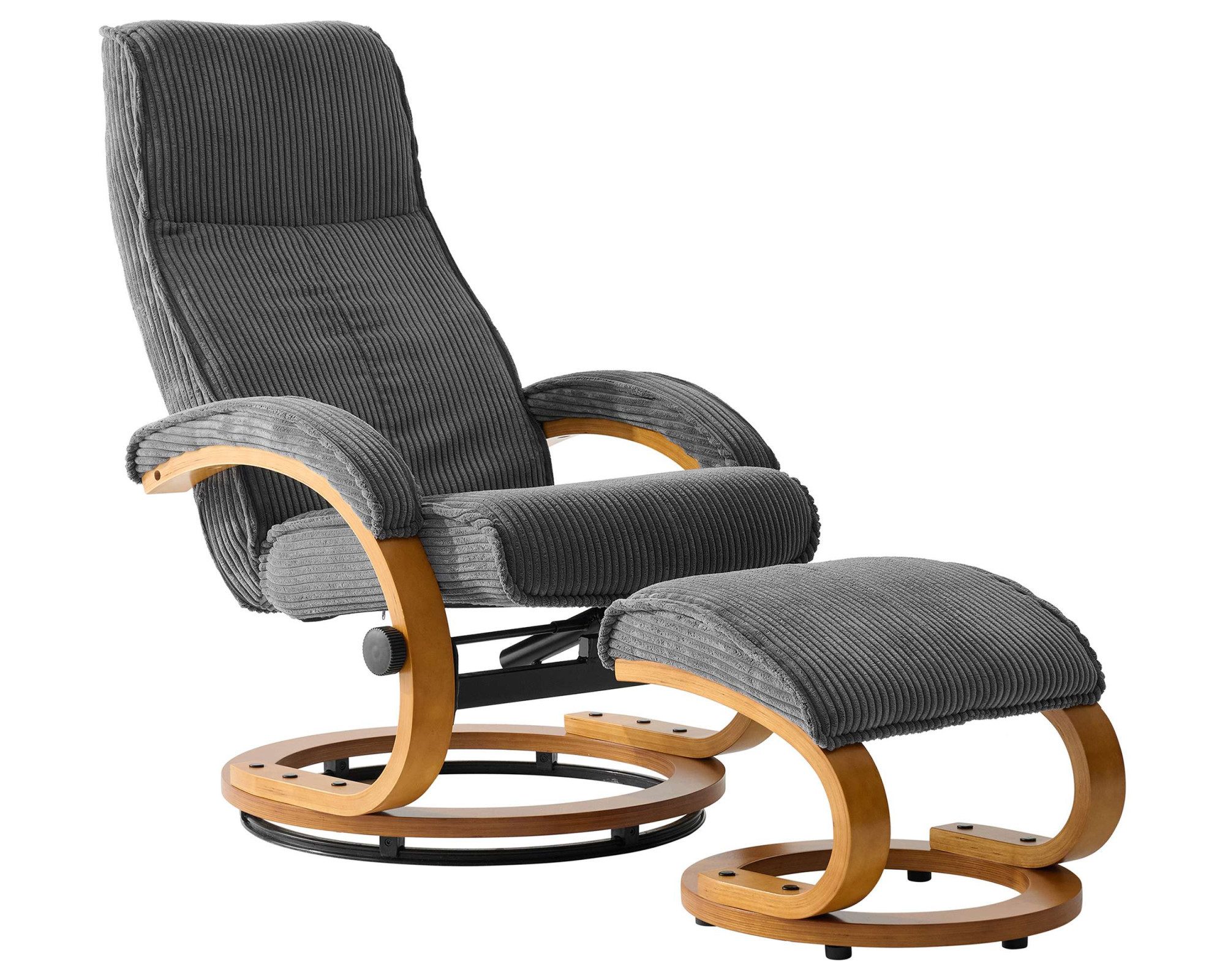 OTTO home Relaxsessel mit Hocker PARIS neu: Cord - OTTO. Verlässliche Qualität. (Set, 2-St., bestehend aus Sessel und Hocker), manuelle Relaxfunktion mit Drehfunktion, neu: Cord-Bezug