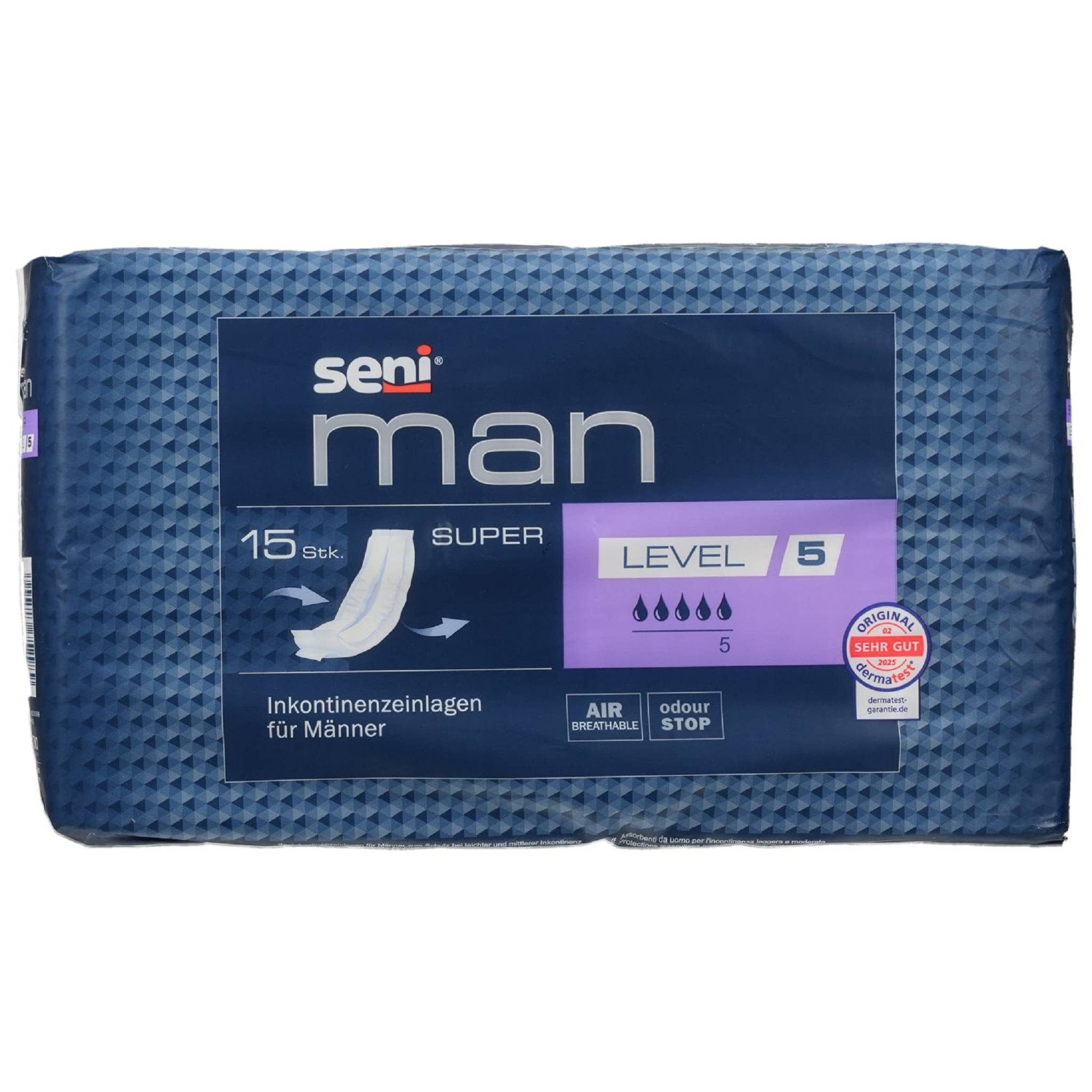 seni Inkontinenz-Einlage SENI Man Inkontinenzeinlage super Level 5 15 Stück