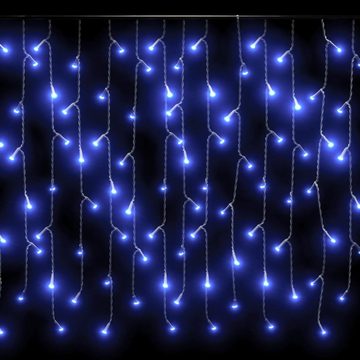 vidaXL Lichterkette LED-Vorhang mit Eiszapfen 10 m 400 LED Blau 8 Funktionen