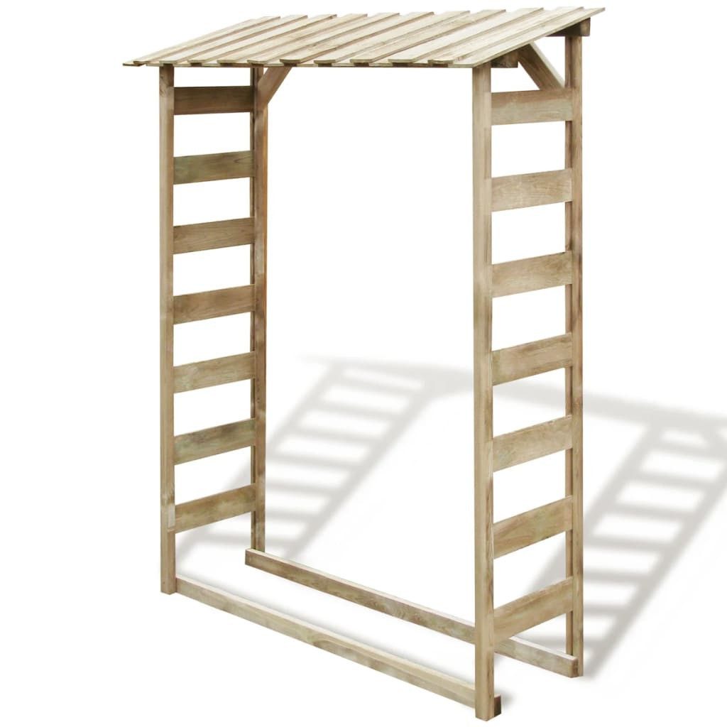 vidaXL Kaminholzregal 150 x 44 x 176 cm Kaminholzregal Brennholzregal Kaminholzlager Holzlag, BxTxH:150x44x176 cm