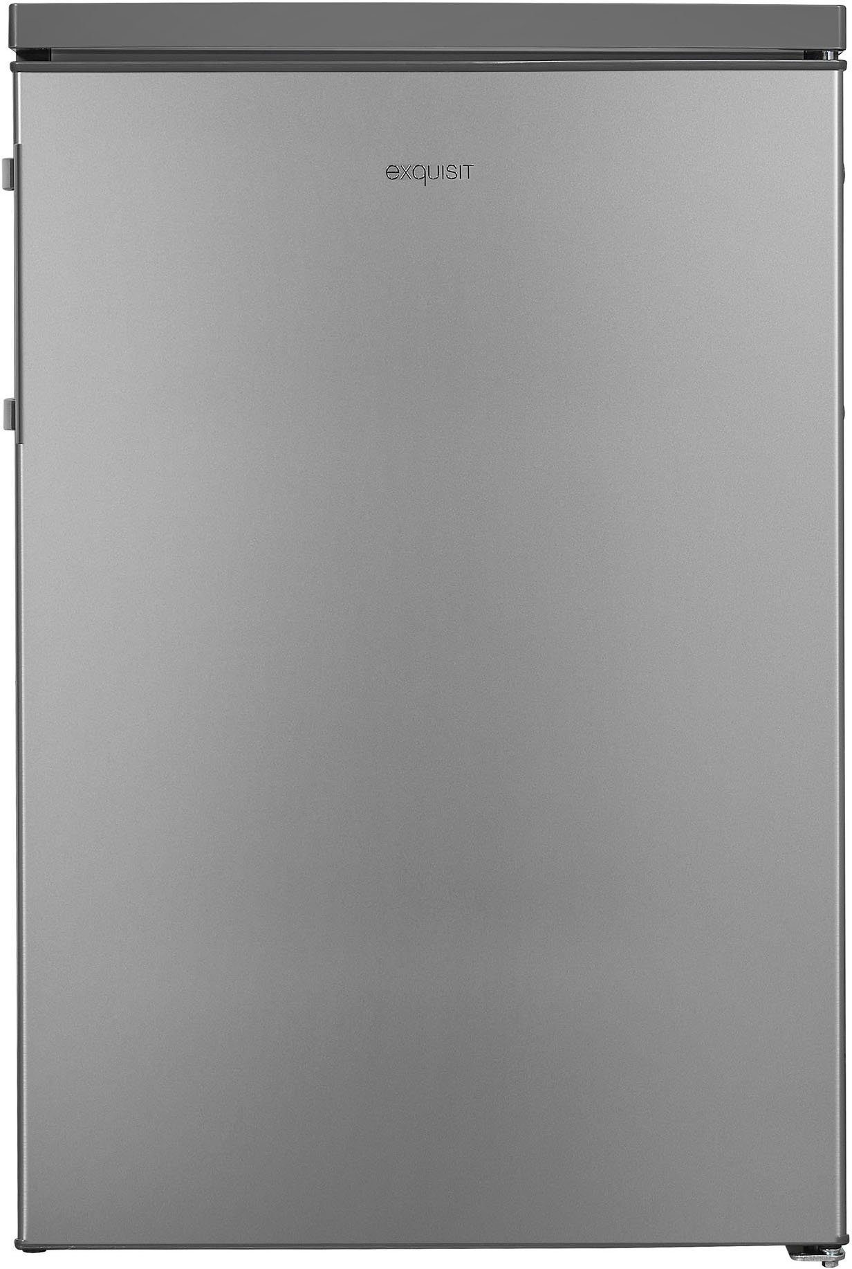 exquisit Kühlschrank KS16-V-H-010D inoxlook, 85,5 optik cm breit hoch, edelstahl cm 56
