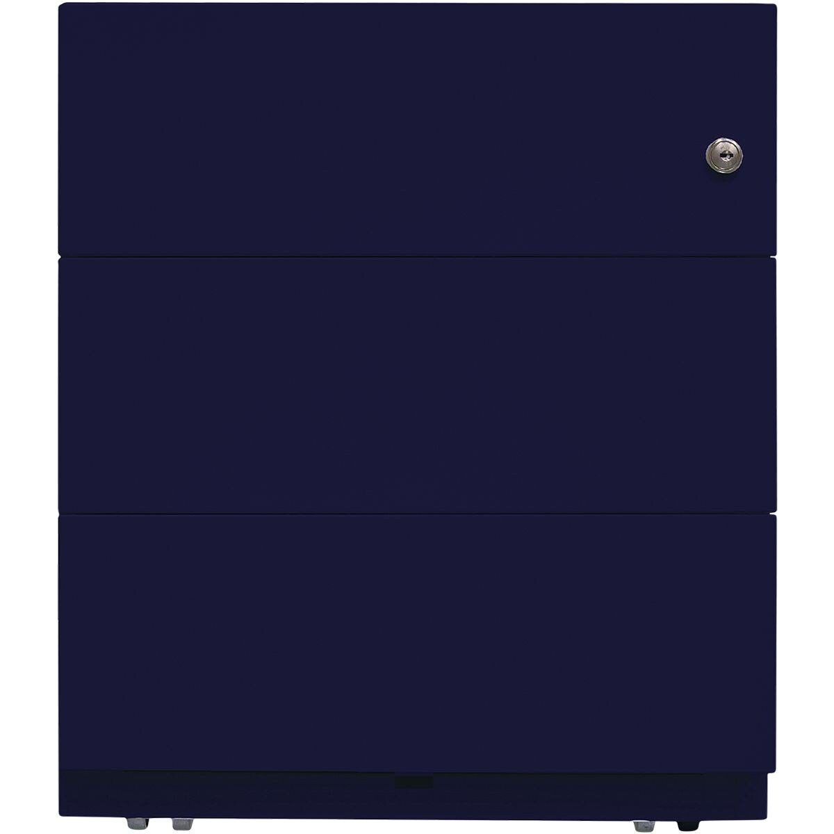 Universalschubladen Stahl, mit Bisley oxfordblau Note Container aus 3