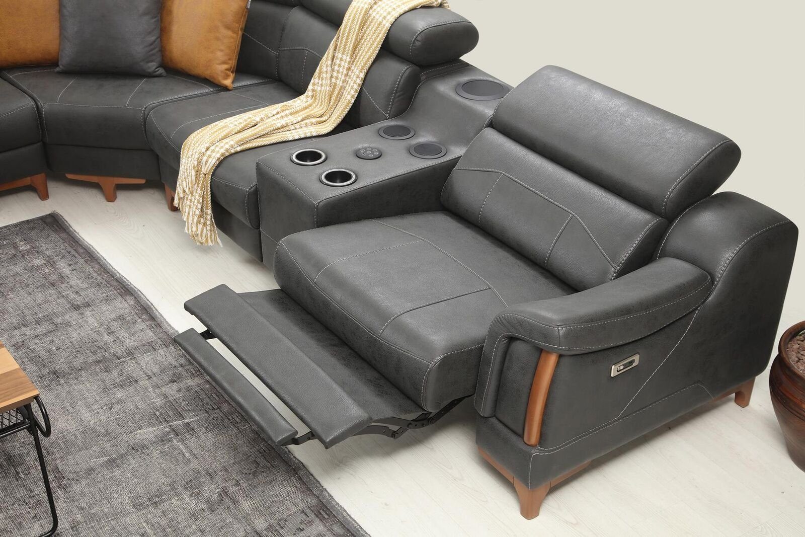 JVmoebel L-Form Made Neu Luxus in Ecksofa Teile, Modern, Designer Ecksofa Europa 6 Möbel Sofa Wohnzimmer