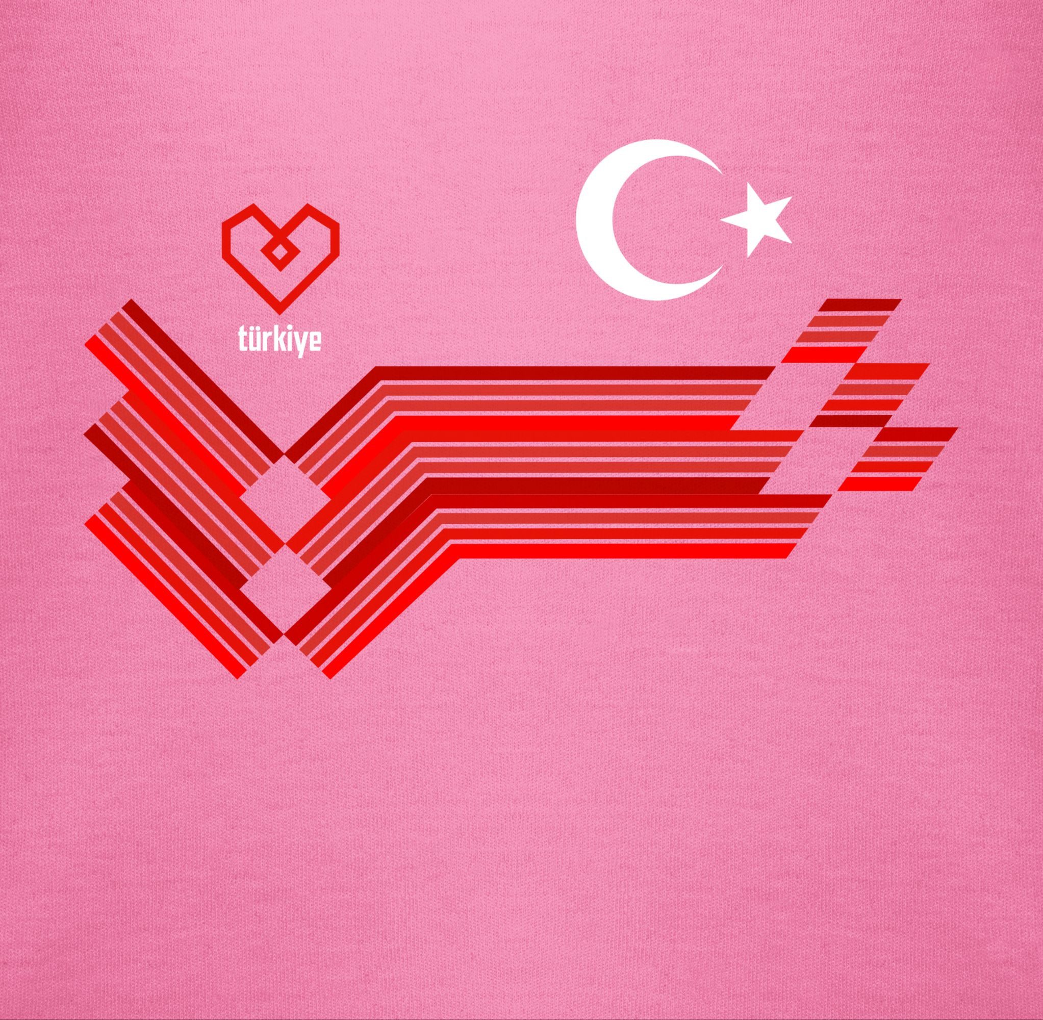 Shirtracer Shirtbody Türkiye Fanartikel EM, Türkei Wappen 2024 Fussball EM Fanartikel Baby